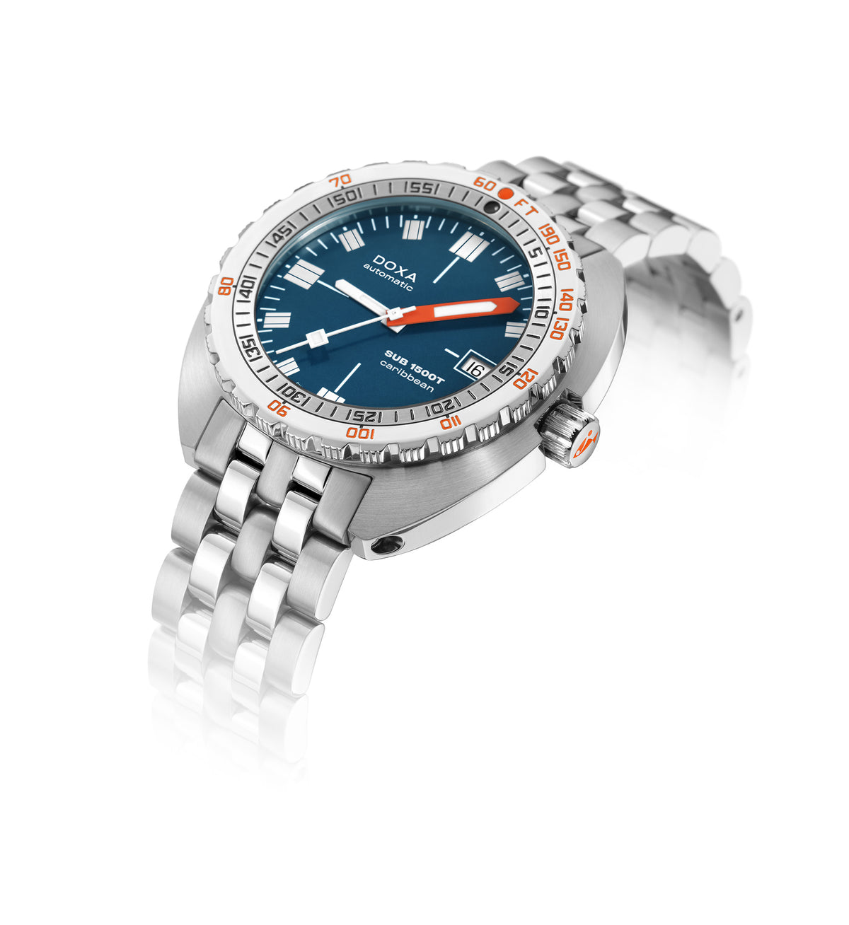 DOXA - Sub 1500T Caribbean Navy Blue & Steel Bracelet 883.10.201.10