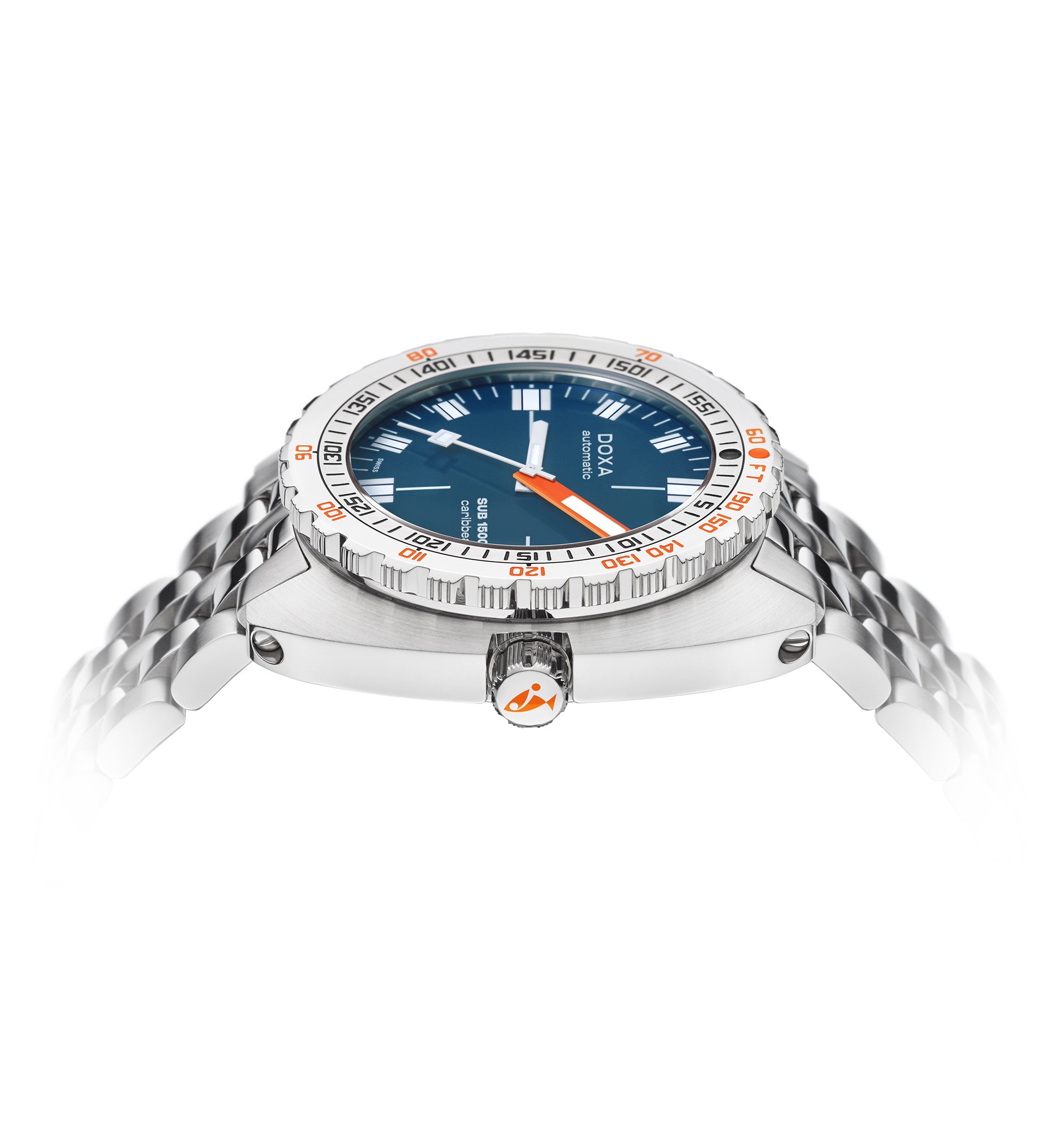 DOXA - Sub 1500T Caribbean Navy Blue & Steel Bracelet 883.10.201.10