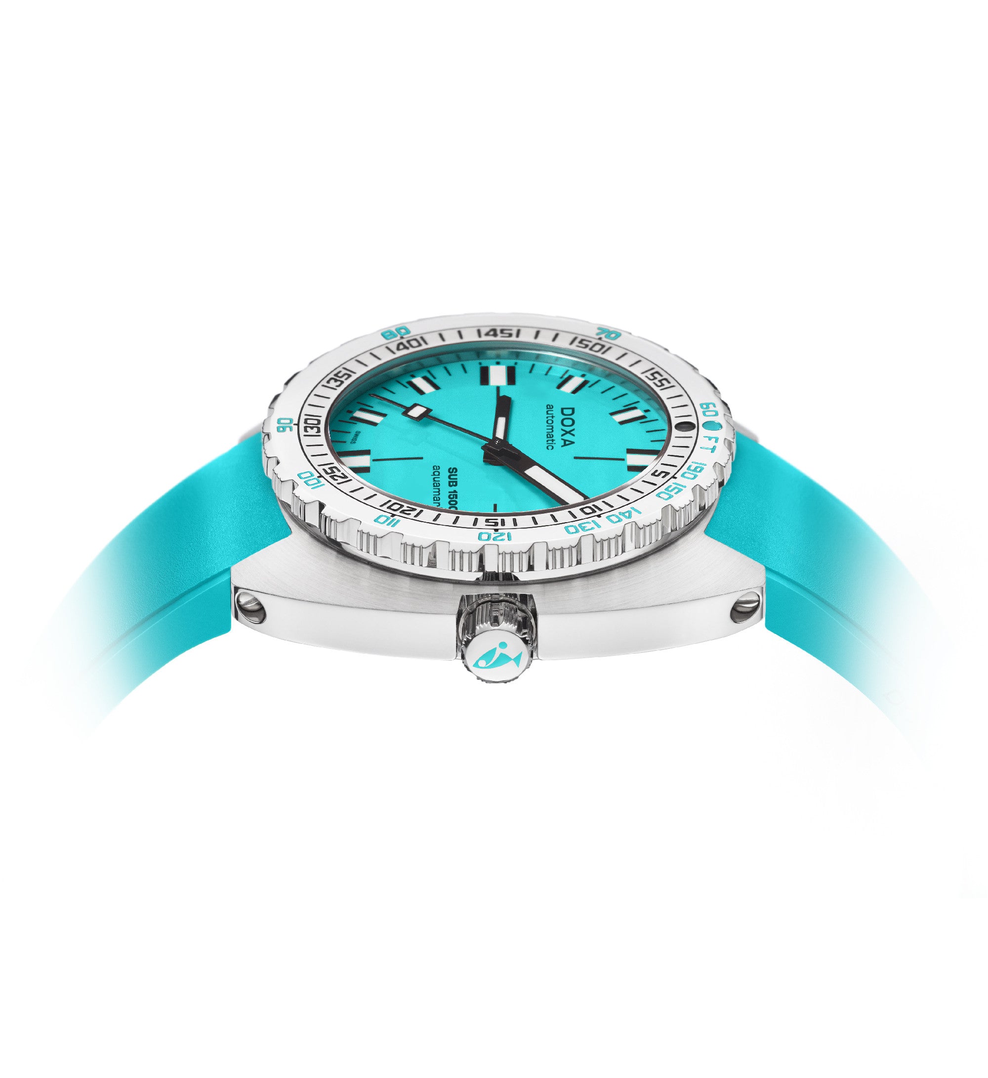 DOXA - Sub 1500T Aquamarine Turquoise & Rubber Strap 883.10.241.25