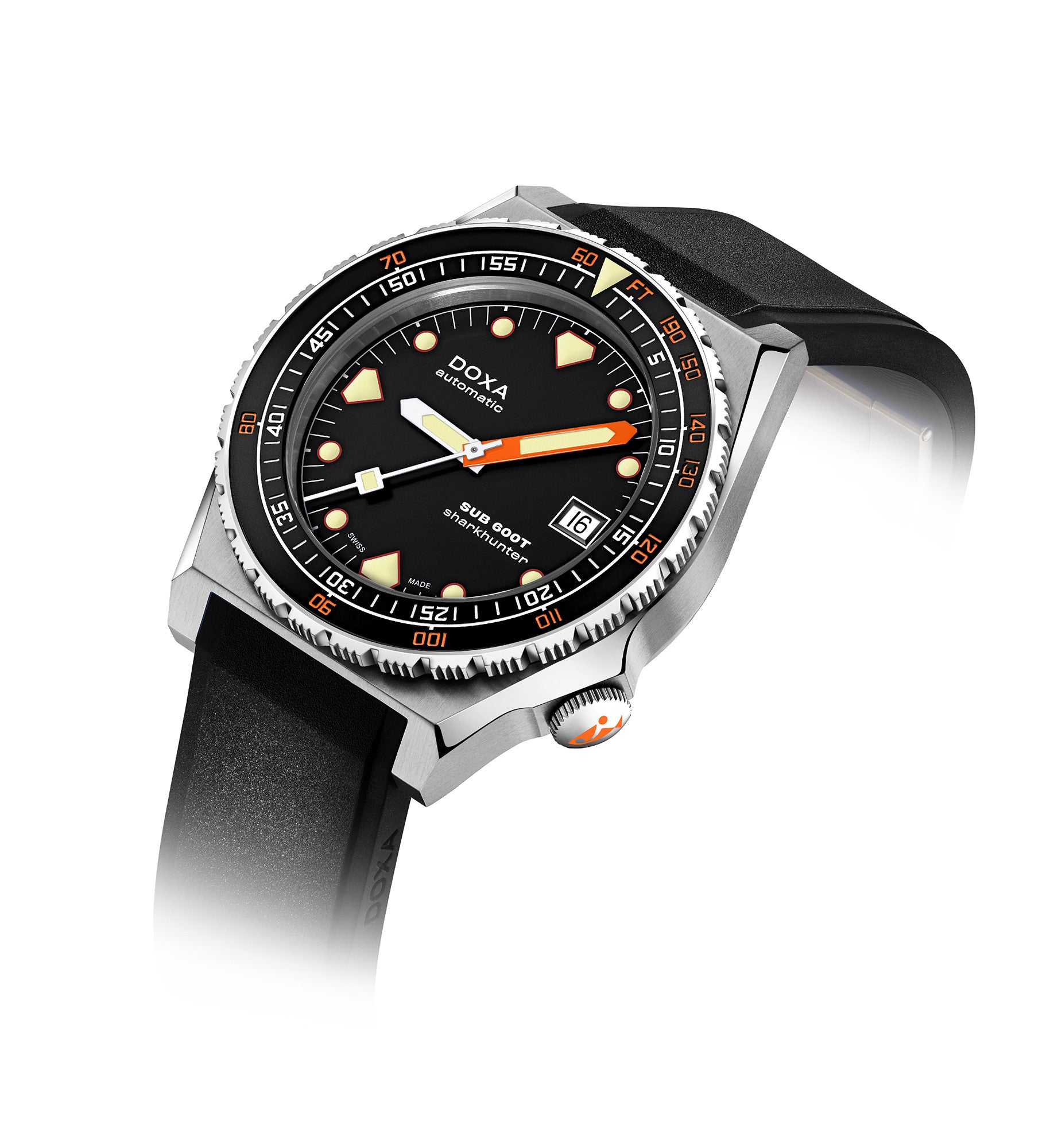 DOXA - Sub 600T Sharkhunter Ceramic Inlay Black & Rubber Strap 861.10.101.20