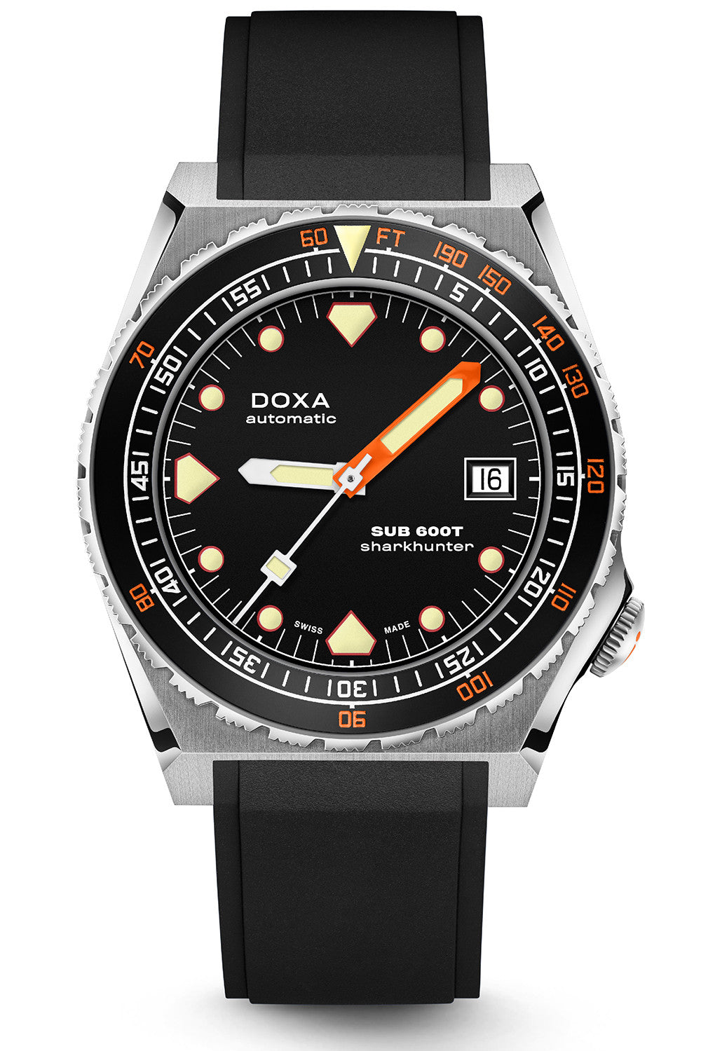 DOXA - Sub 600T Sharkhunter Ceramic Inlay Black & Rubber Strap 861.10.101.20