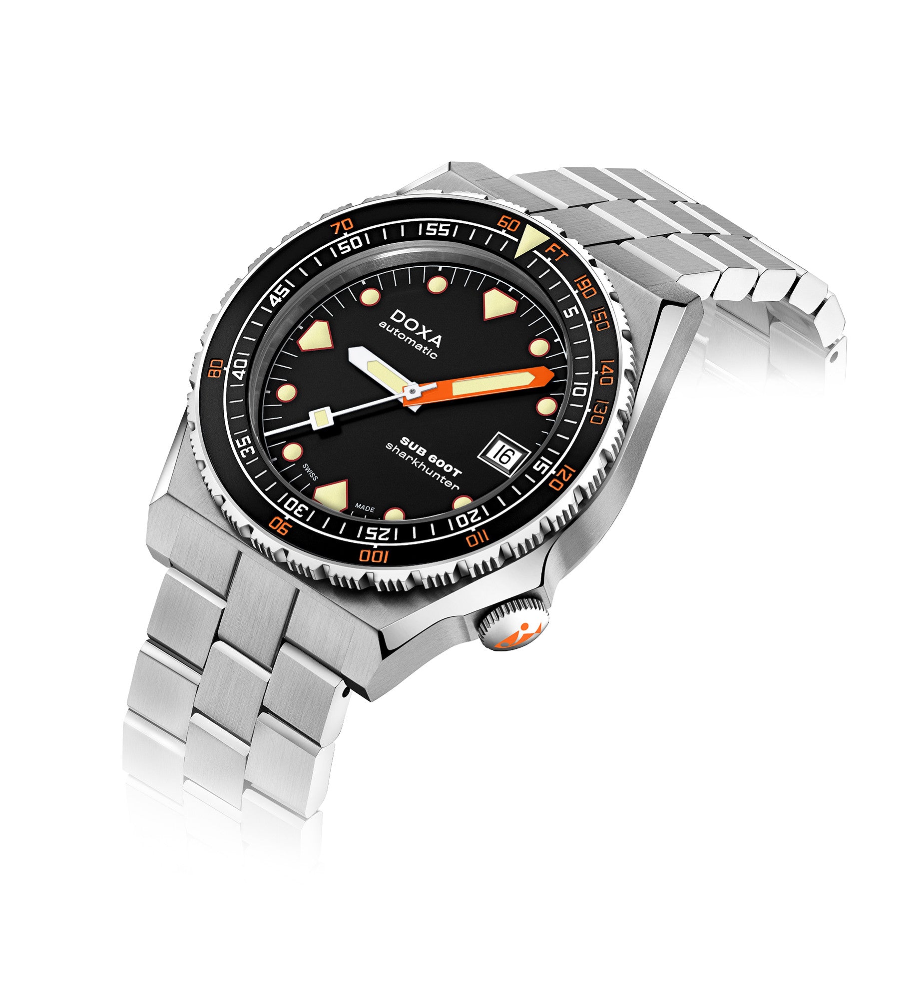 DOXA - Sub 600T Sharkhunter Ceramic Inlay Svart & Stållänk 861.10.101.10