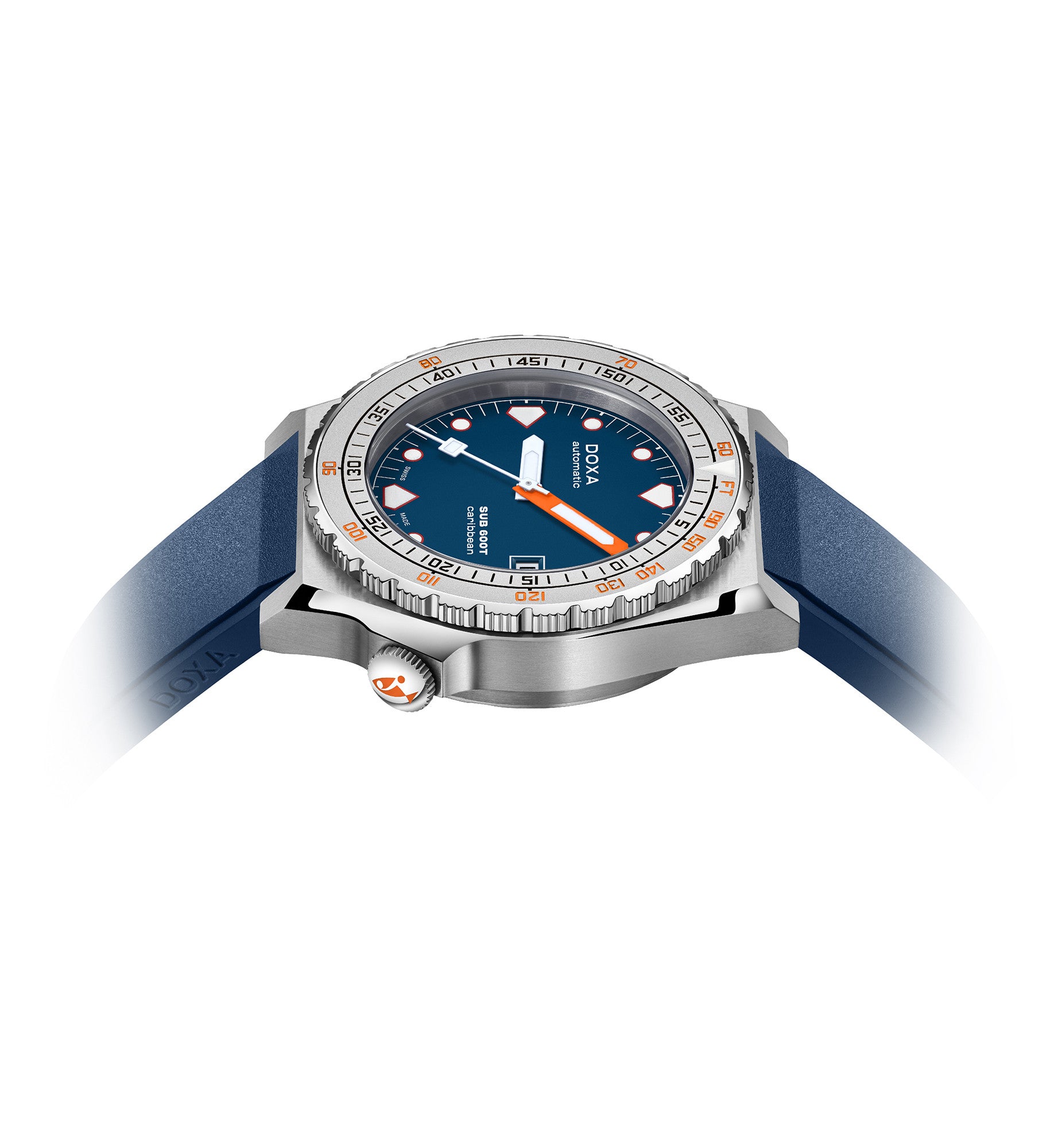 DOXA - Sub 600T Caribbean Navy Blue & Rubber Strap 862.10.101.20
