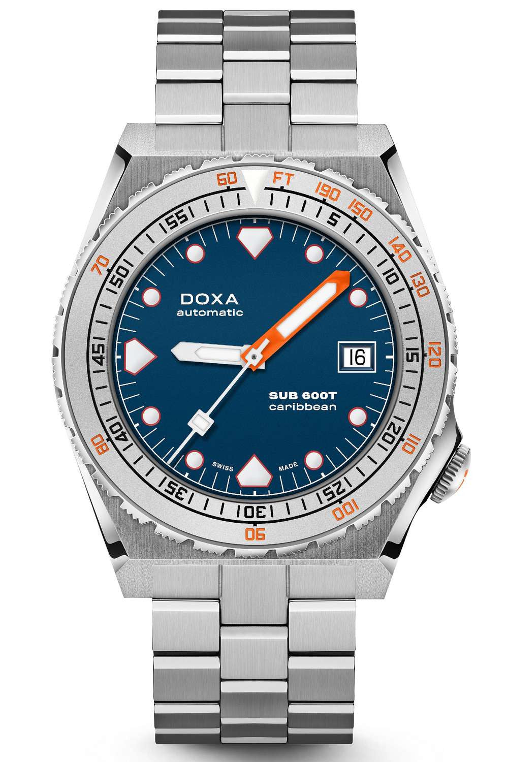 DOXA - Sub 600T Caribbean Navy & Steel Bracelet 862.10.201.10