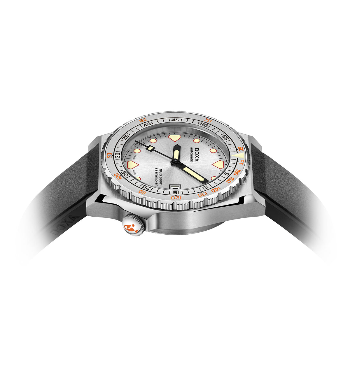 DOXA - Sub 600T Searambler Silver & Rubber Strap 862.10.021.20