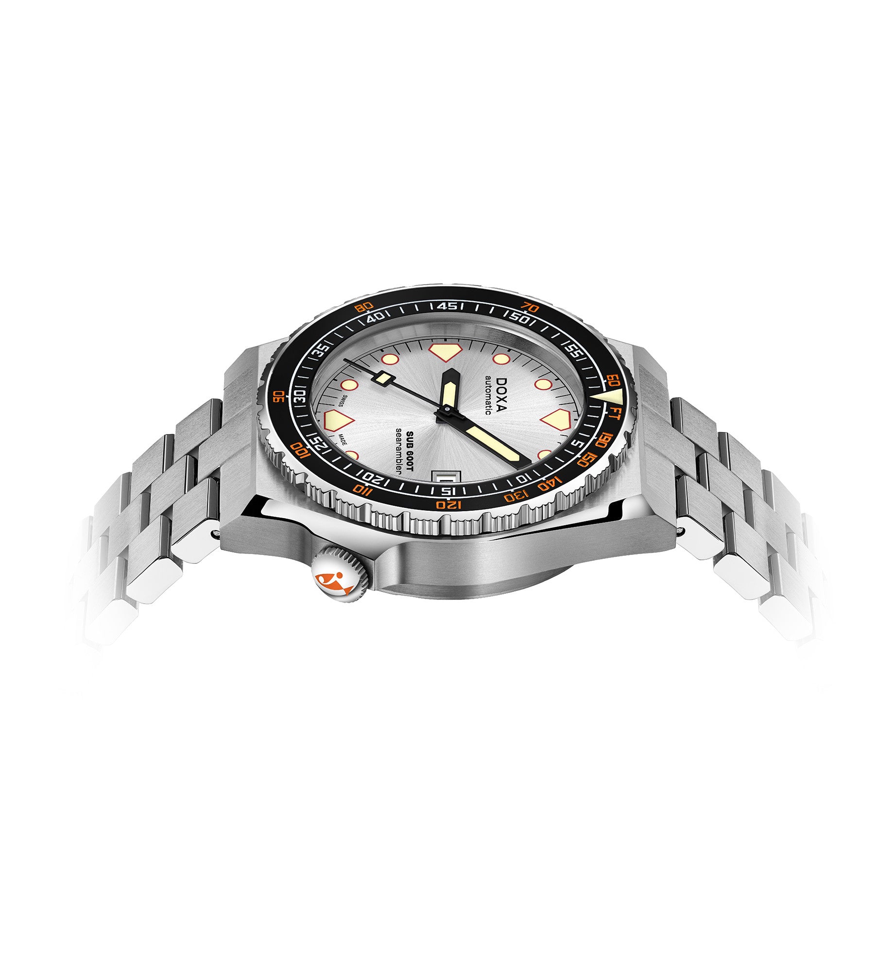 DOXA - Sub 600T Searambler Ceramic Inlay Silver & Steel Bracelet 861.10.021.10