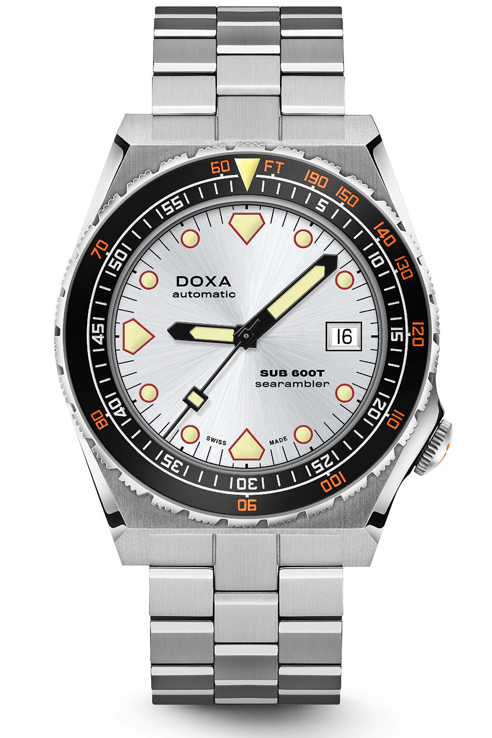 DOXA - Sub 600T Searambler Ceramic Inlay Silver & Steel Bracelet 861.10.021.10