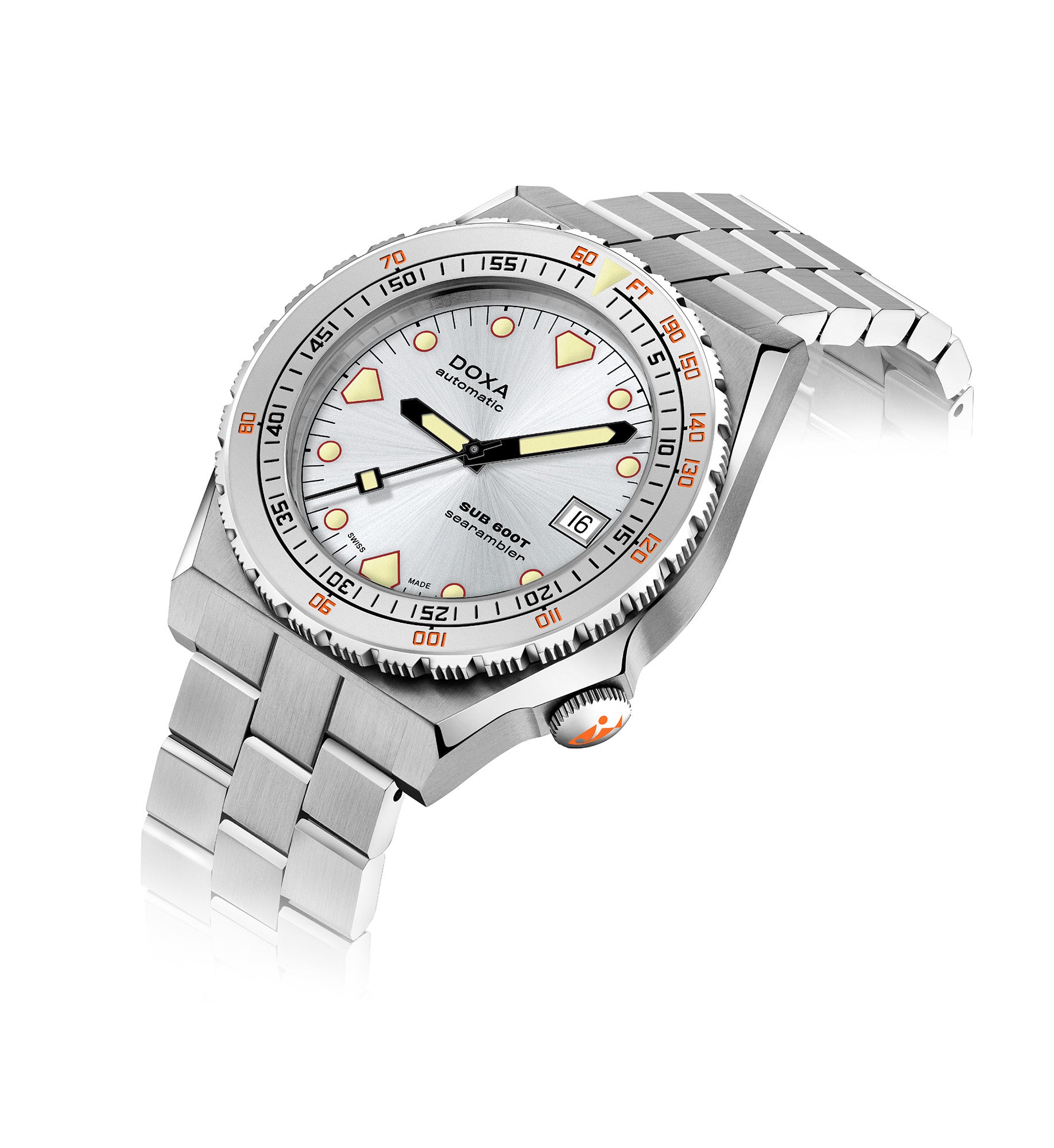 DOXA - Sub 600T Sharkhunter Silver & Steel Bracelet 862.10.021.10