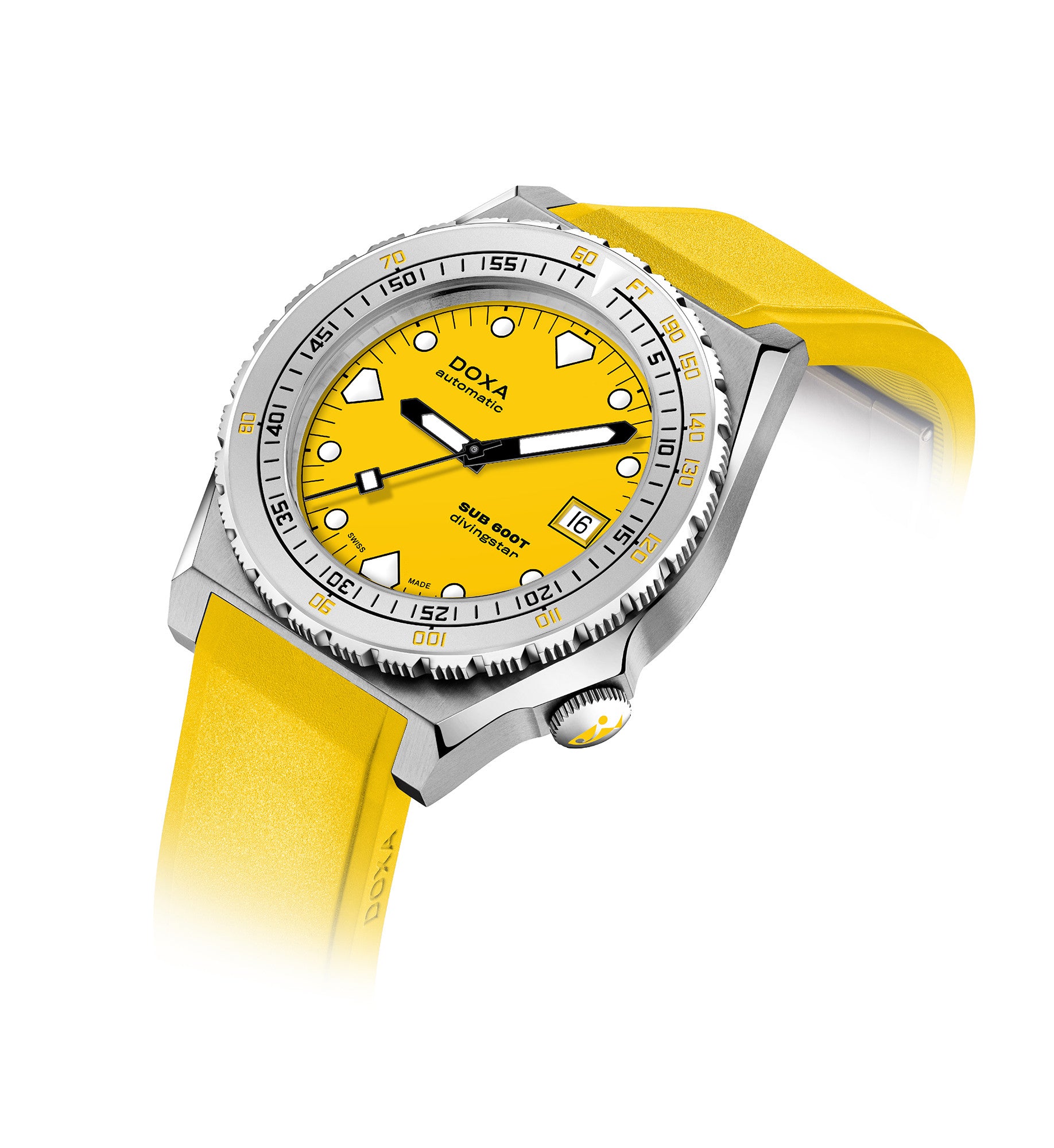 DOXA - Sub 600T Divingstar Yellow & Rubber Strap 862.10.361.31