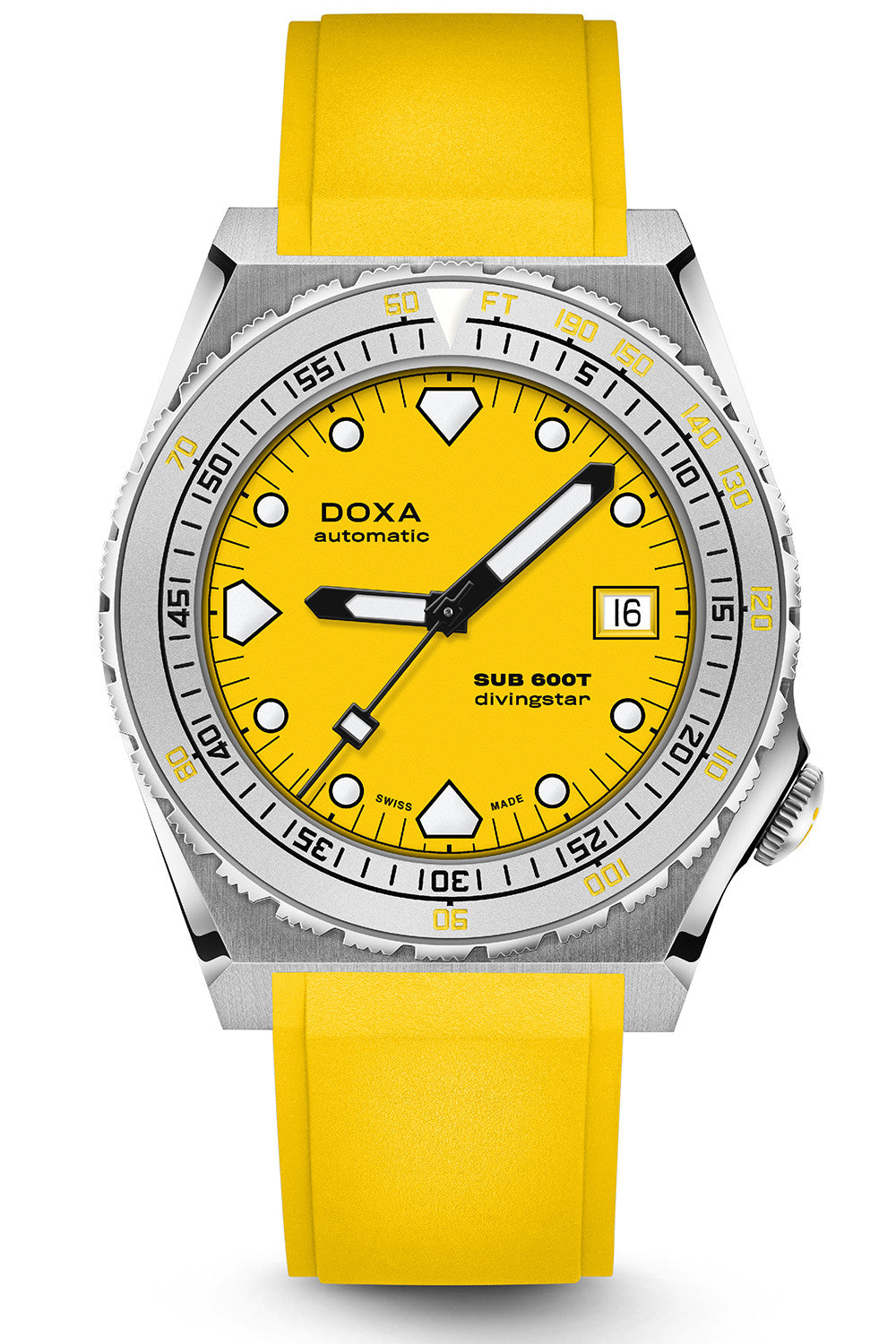 DOXA - Sub 600T Divingstar Yellow & Rubber Strap 862.10.361.31