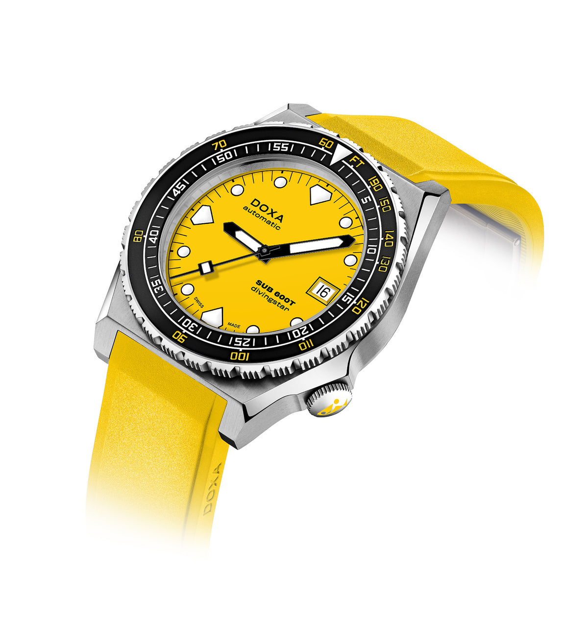 DOXA - Sub 600T Divingstar Ceramic Inlay Yellow & Rubber Strap 861.10.361.31