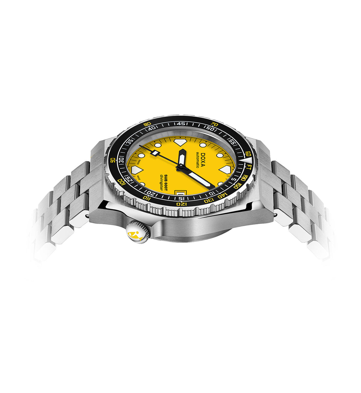 DOXA - Sub 600T Divingstar Ceramic Inlay Yellow & Steel Bracelet 861.10.361.10