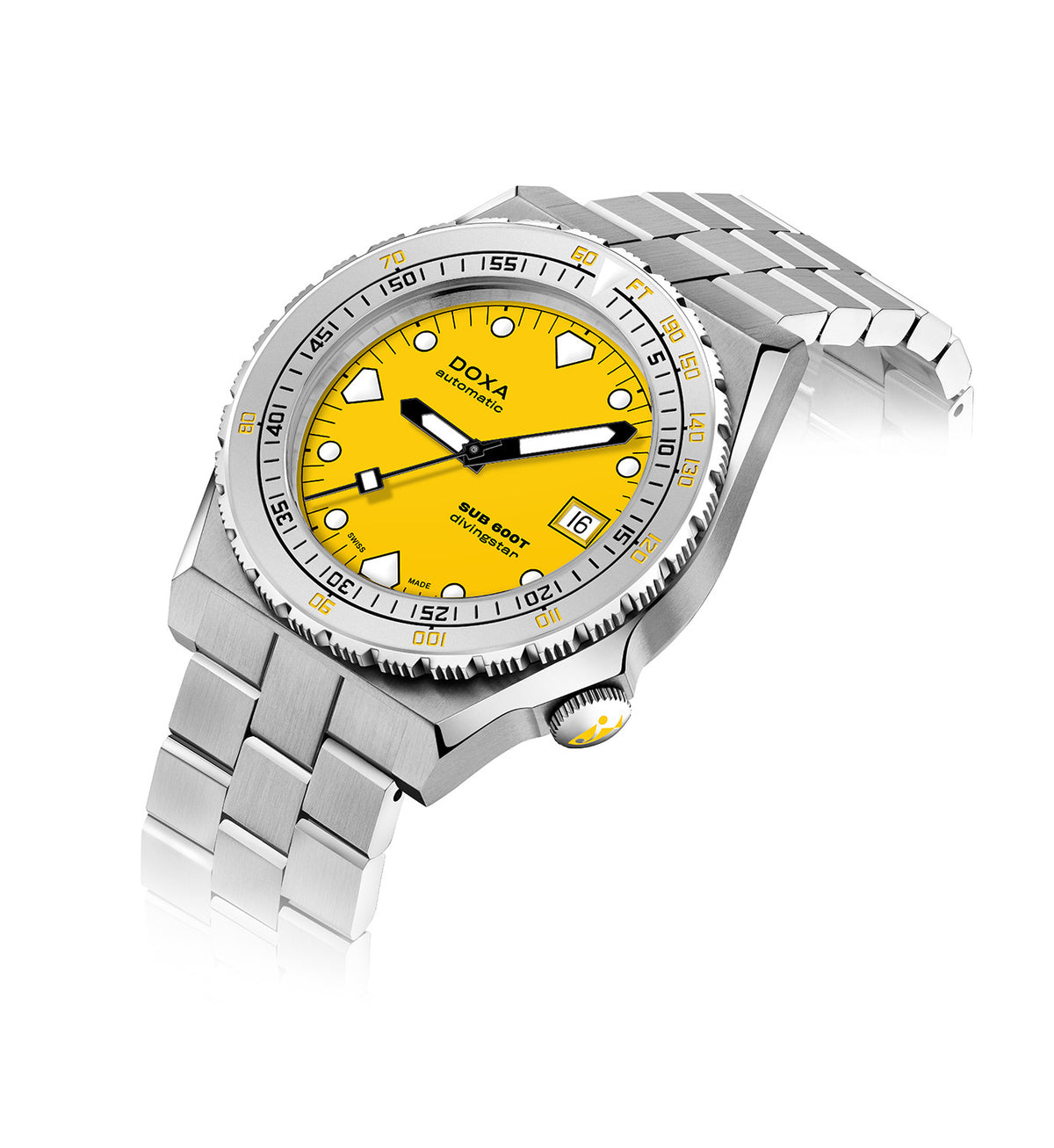 DOXA - Sub 600T Divingstar Yellow & Stållänk 862.10.361.10