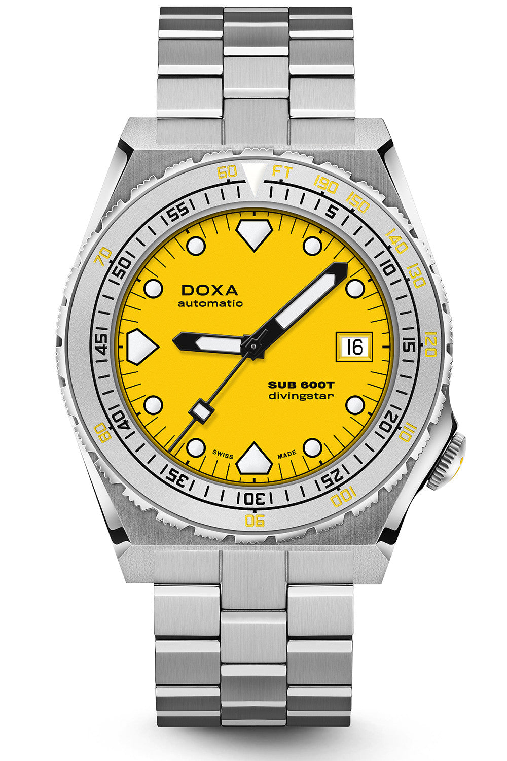 DOXA - Sub 600T Divingstar Yellow & Steel Bracelet 862.10.361.10