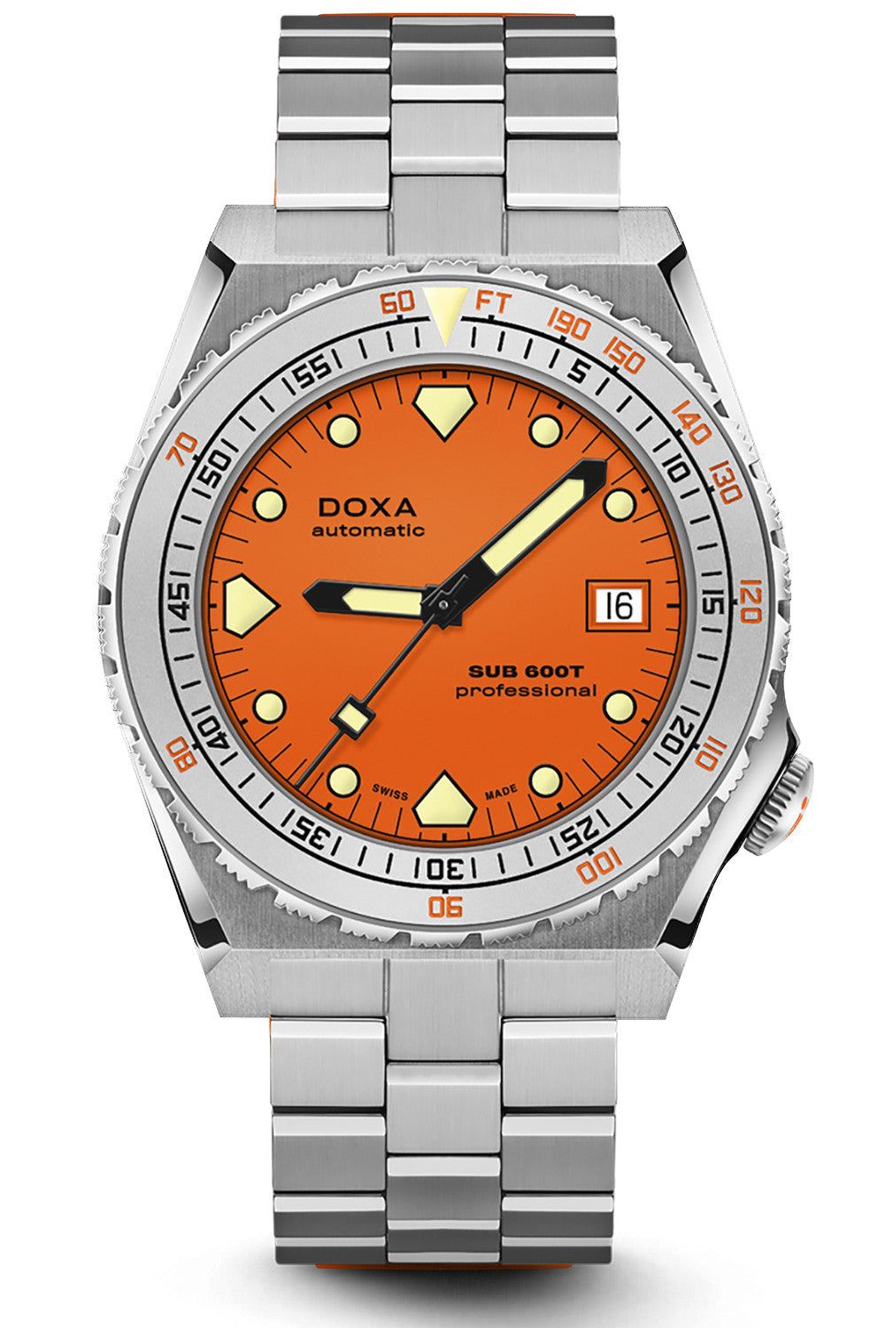 DOXA - Sub 600T Professional Orange & Steel Bracelet 862.10.351.10