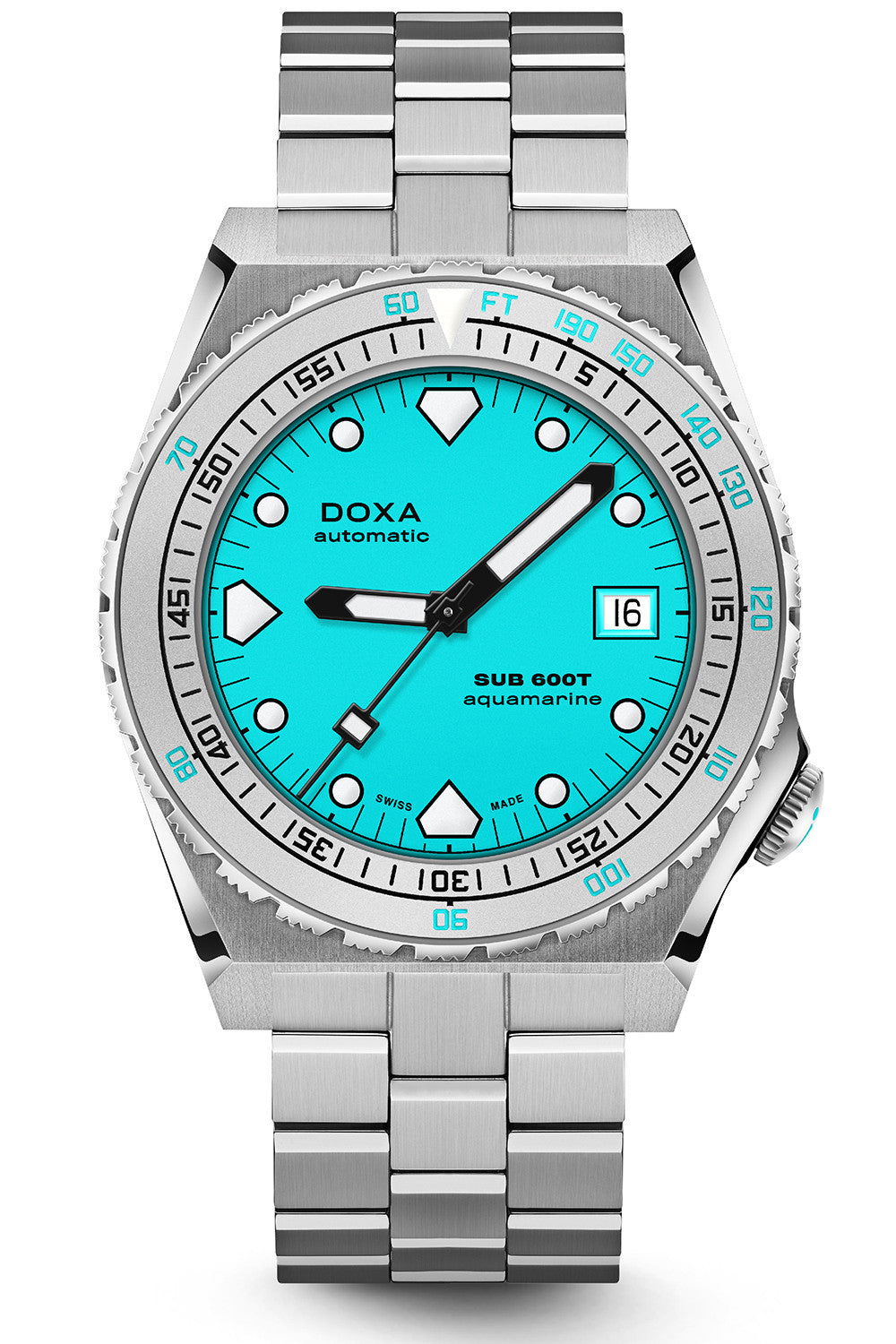 DOXA - Sub 600T Aquamarine Turquoise & Steel Bracelet 862.10.241.10