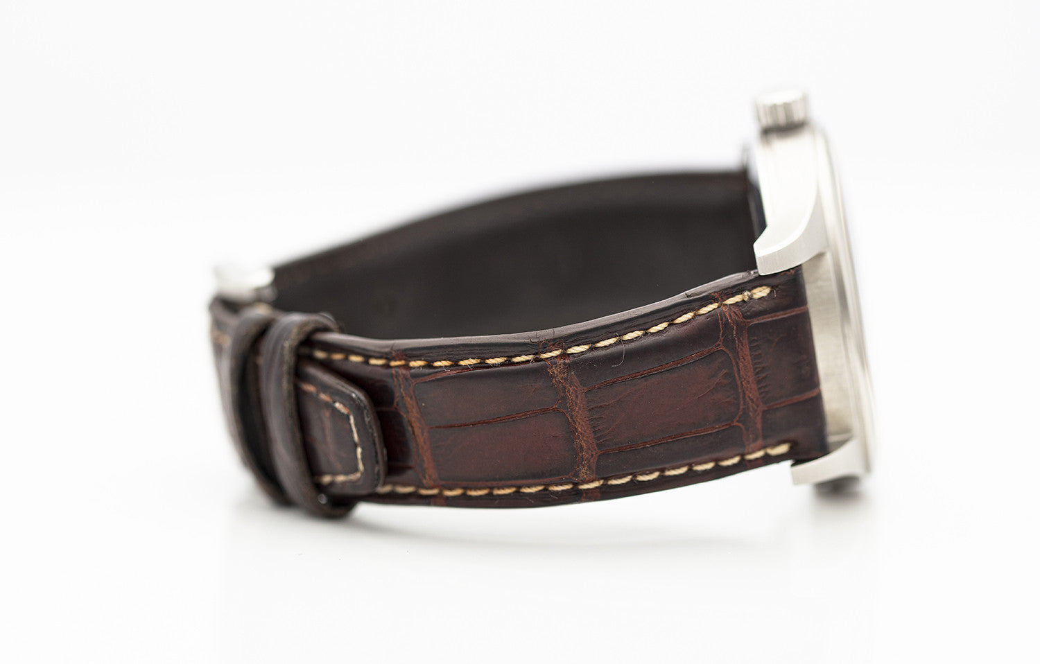 SOLD - PRE-OWNED IWC Mark XVI Spitfire Automatic 39 mm Silver & Leather strap IW325502