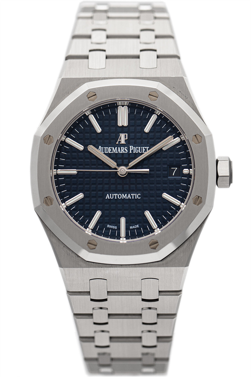 PRE-OWNED Audemars Piguet Royal Oak 37 mm Blue Ref 15450ST.OO.1256ST.03