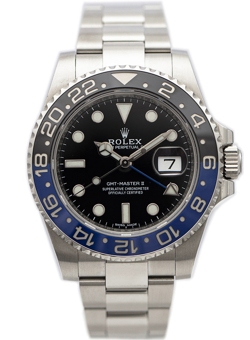 PRE-OWNED Rolex GMT-Master II "Batman" Steel 116710BLNR