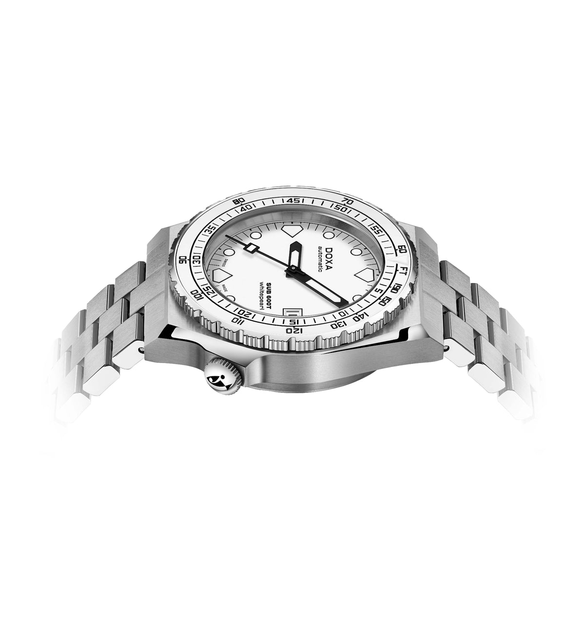 DOXA - Sub 600T Whitepearl Ceramic Inlay White & Steel Bracelet 861.10.011.23