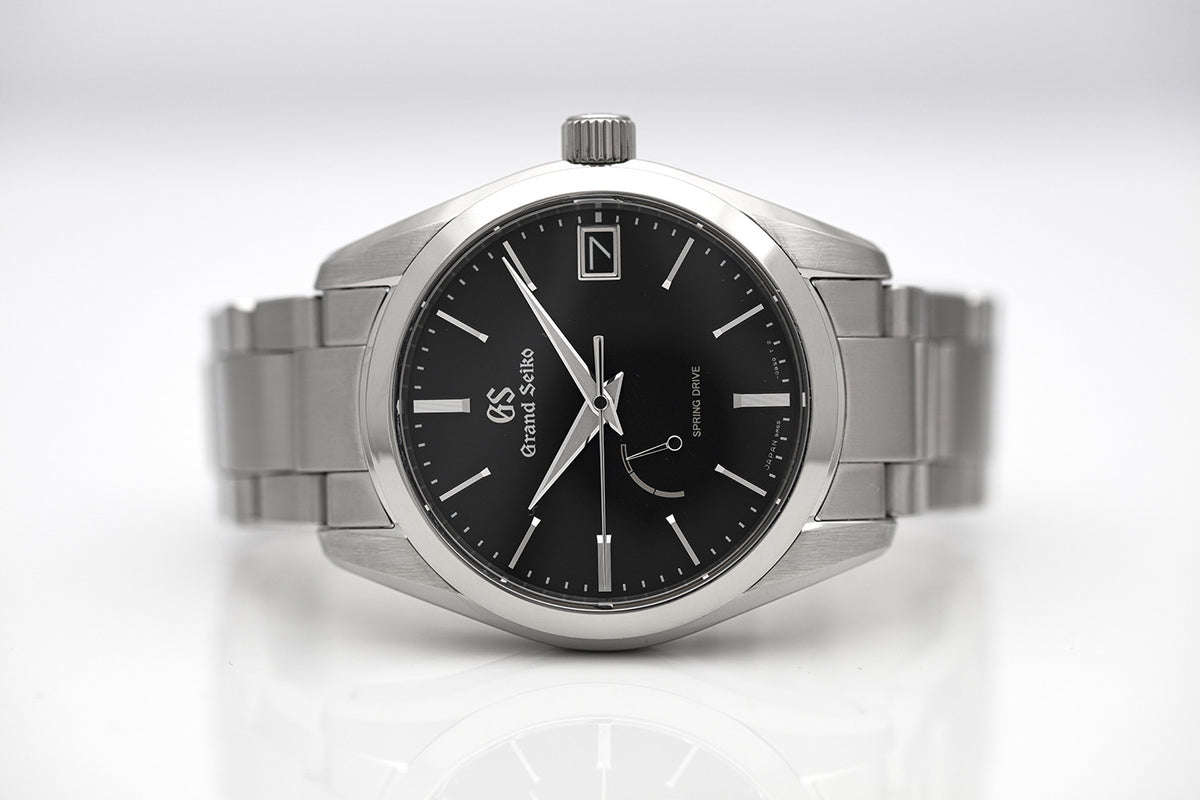 SOLD - PRE-OWNED Seiko Grand Seiko Steel Steel Bracelet Black Ref SBGA285G