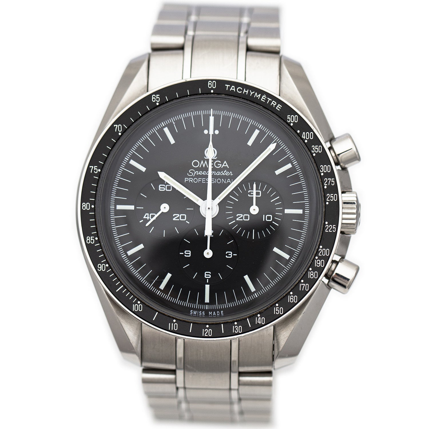 SOLD - PRE-OWNED Omega Speedmaster Professional Moonwatch Black & Seel Ref 31130423001005