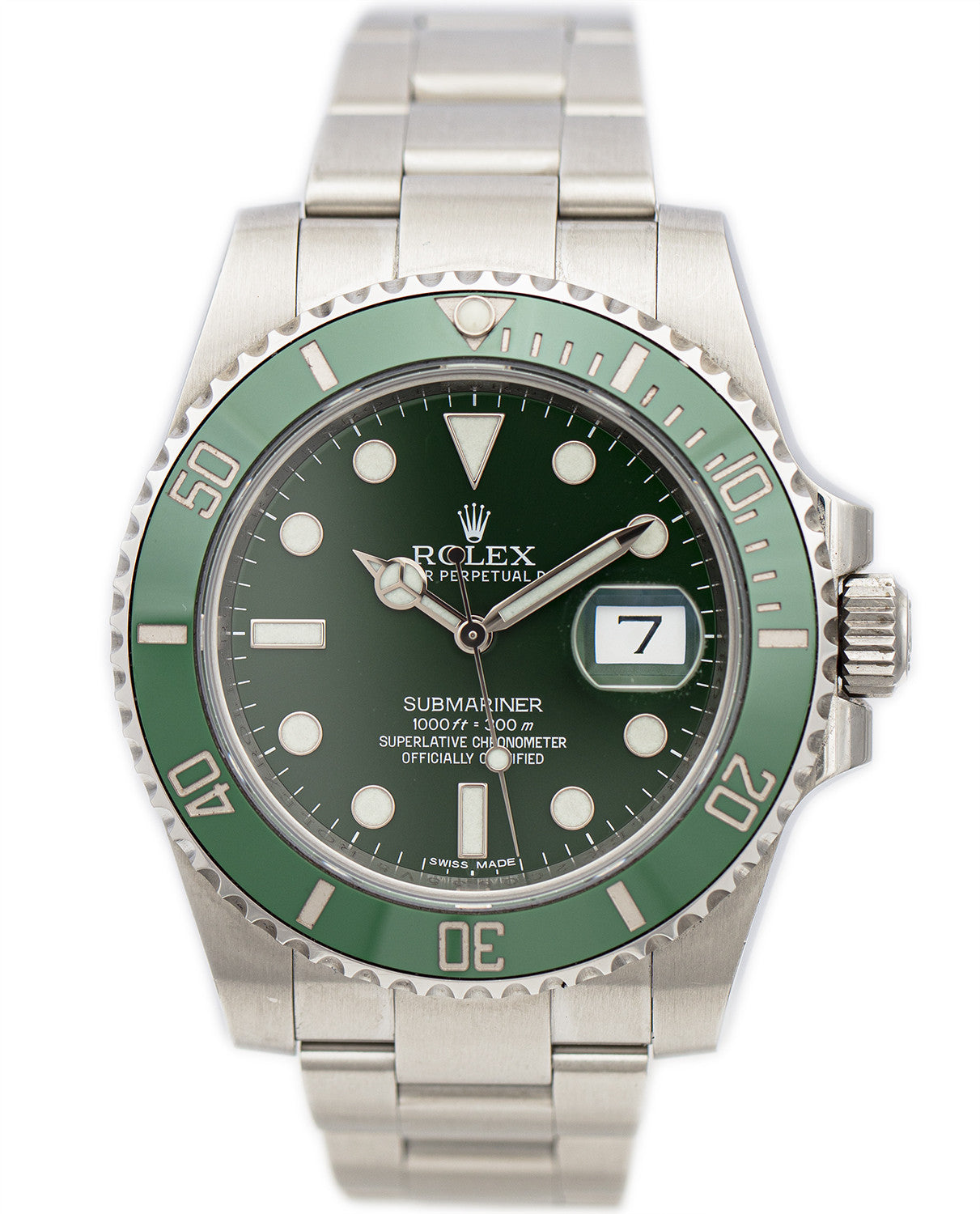 SÅLD - BEGAGNAD Rolex Submariner Date "Hulk" 40mm Grön Stål 116610LV