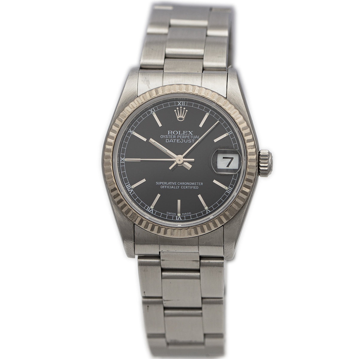 BEGAGNAD Rolex Datejust 31mm stål & svart Ref 78274