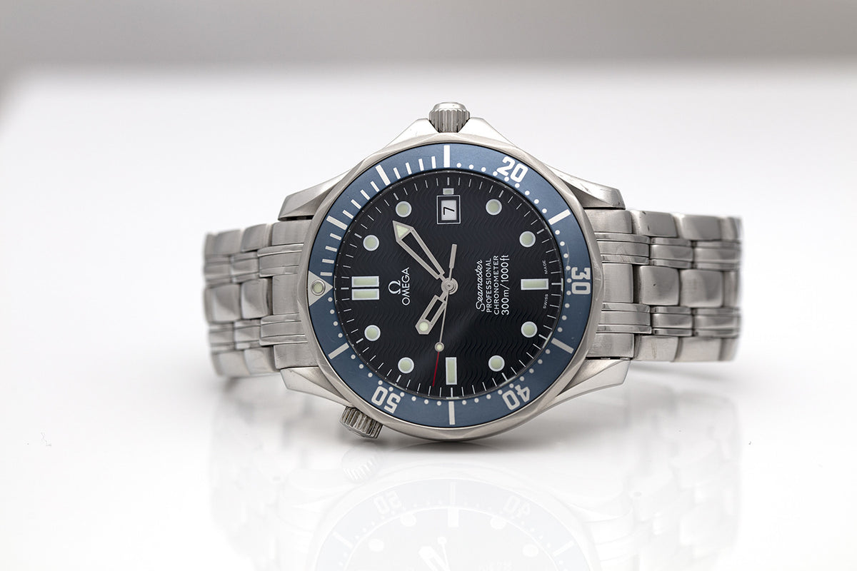 BEGAGNAD Omega Seamaster Diver Automatic 41 mm blå & stål Ref 2551.80.00