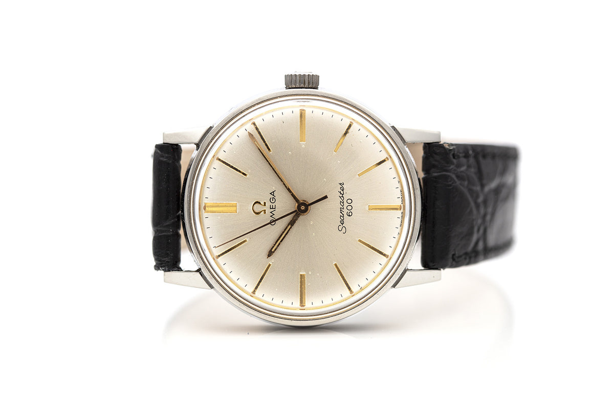 BEGAGNAD Omega Seamaster 600 Stål & Läderrem Ref 135.011
