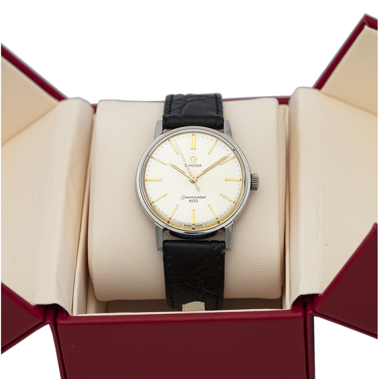 BEGAGNAD Omega Seamaster 600 Stål & Läderrem Ref 135.011