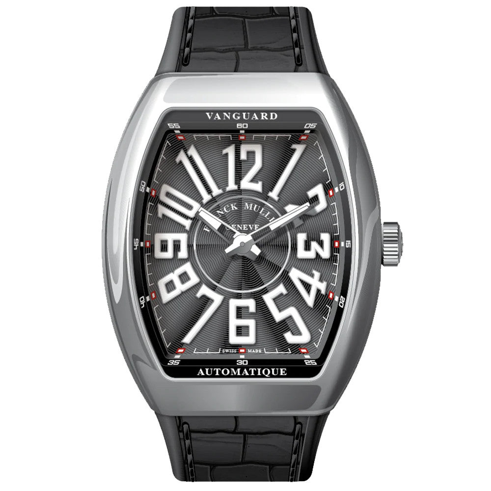 Franck Muller - V45 Vanguard Slim Polished Stainless Steel Black Ref: V 45 S AT (NR) (AC) (NR. BLC AC)