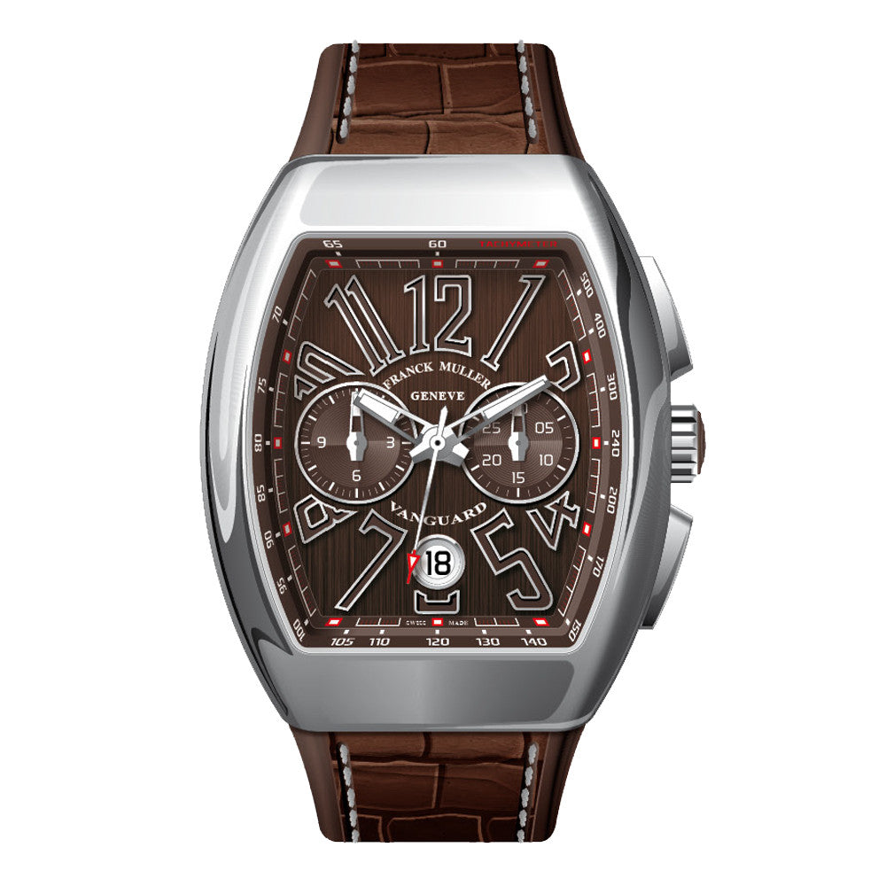 Franck Muller - V41 Vanguard Chrono Stainless Steel Brown Ref: V 41 CC DT (BN) (AC) (BN BN AC)