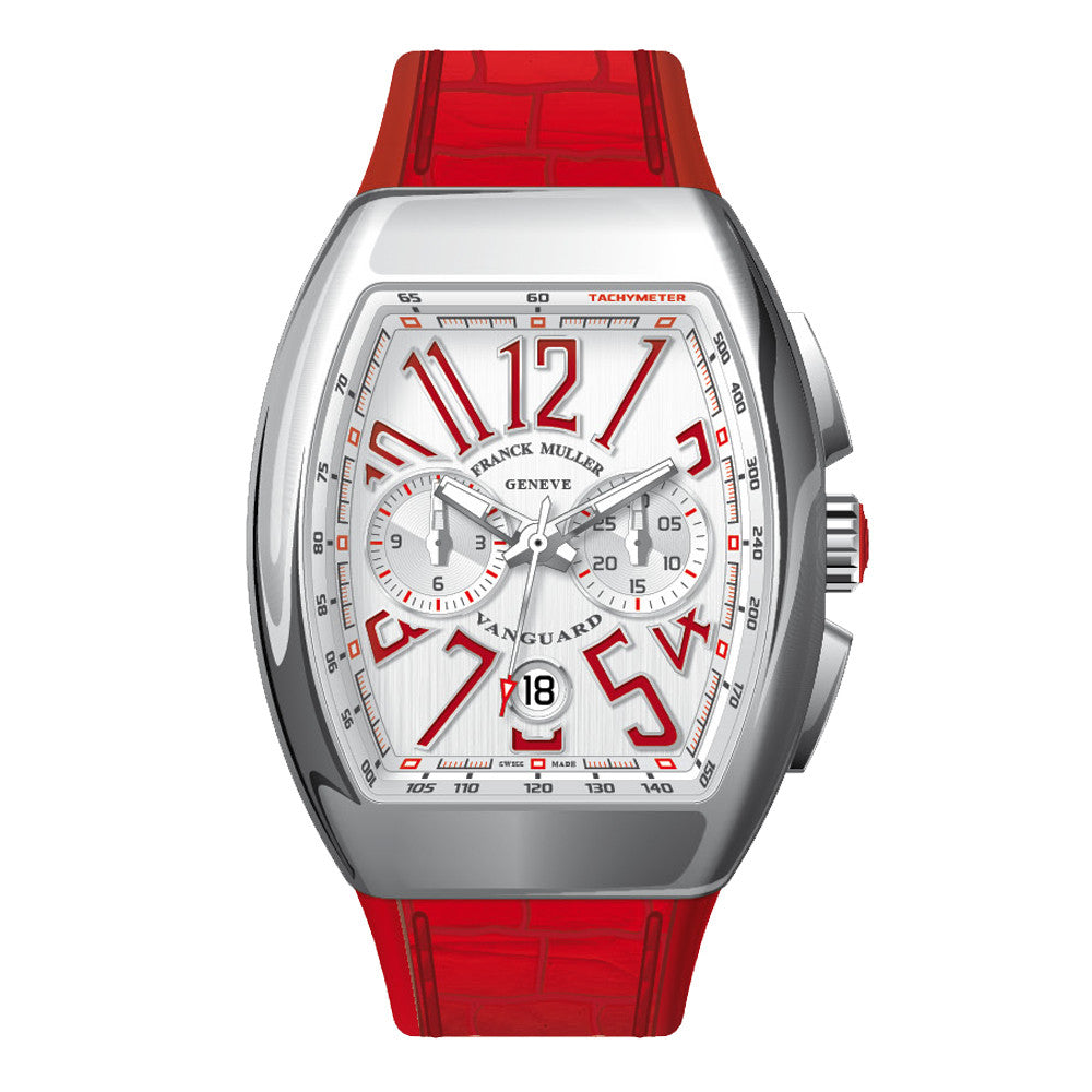 Franck Muller - V41 Vanguard Chrono Stainless Steel Red Ref: V 41 CC DT (RG) (AC) (BLC RGE AC)
