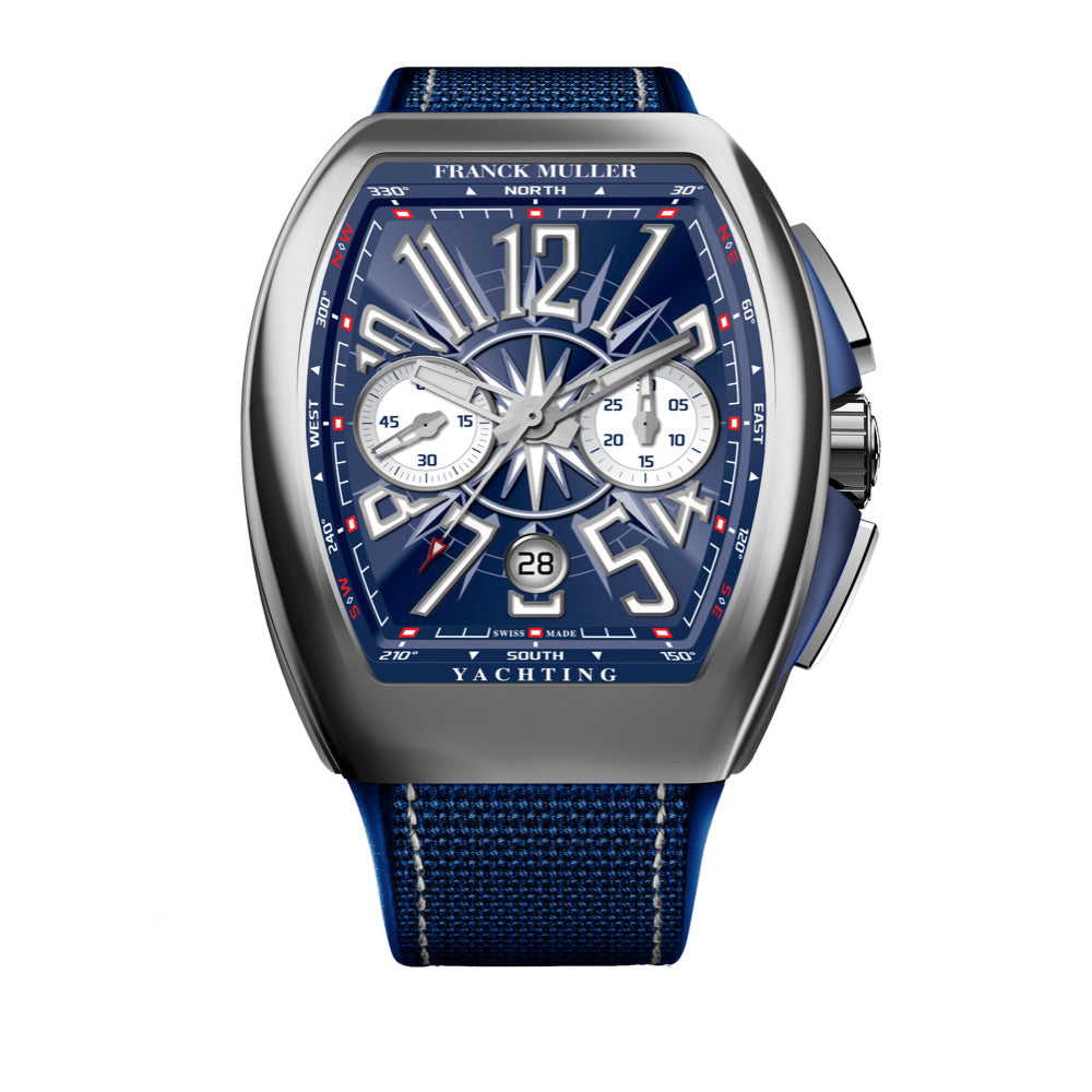 Franck Muller - V45 Vanguard Yachting Chrono Stainless Steel Blue Ref: V 45 CC DT YACHTING (AC) (BL) (YACHT BL.BL AC