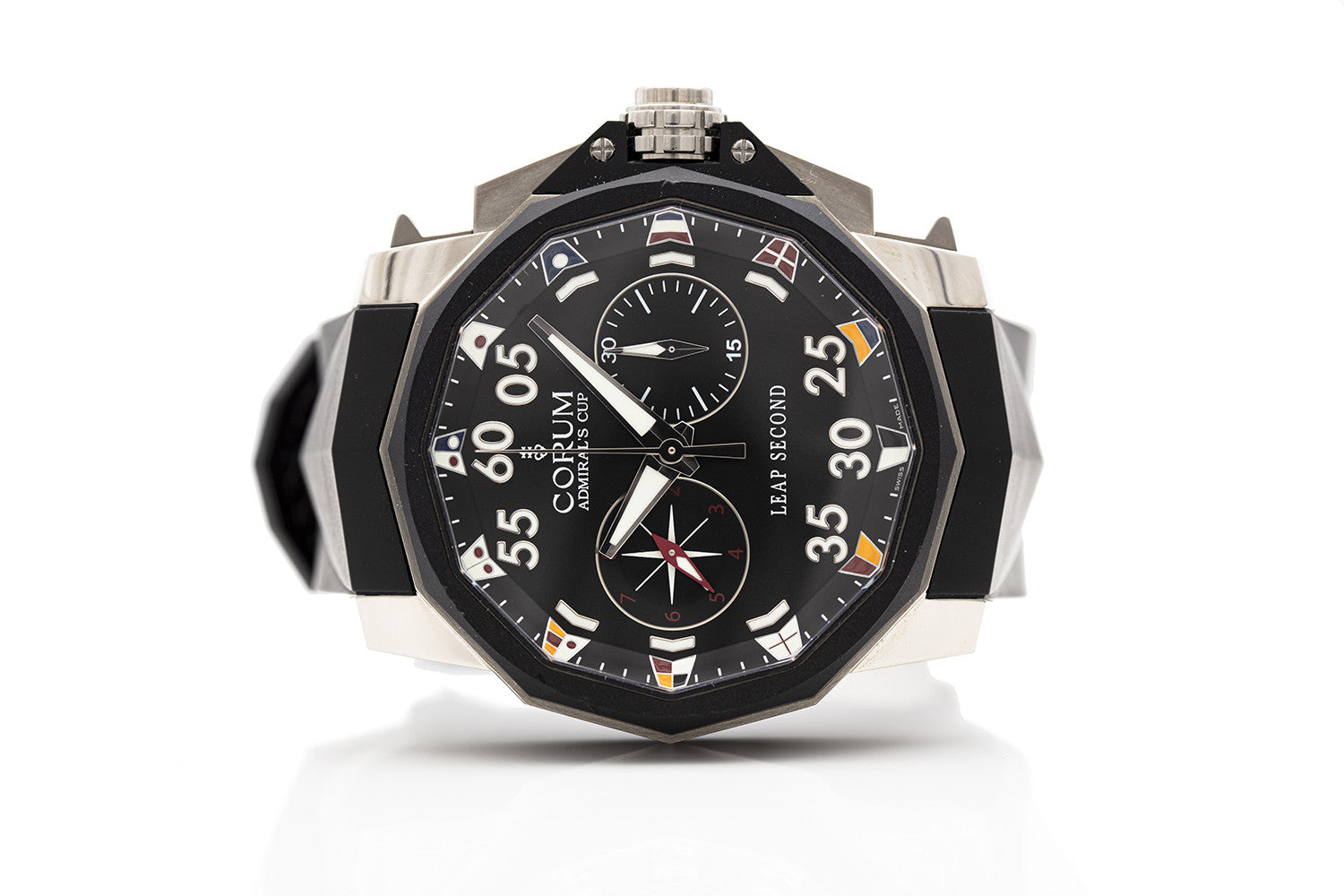 PRE-OWNED Corum Admirals Cup Leap Second 48 Titan & Gummi 48mm Limited Edition 2019 Ref:895.931.06/0371 AN92