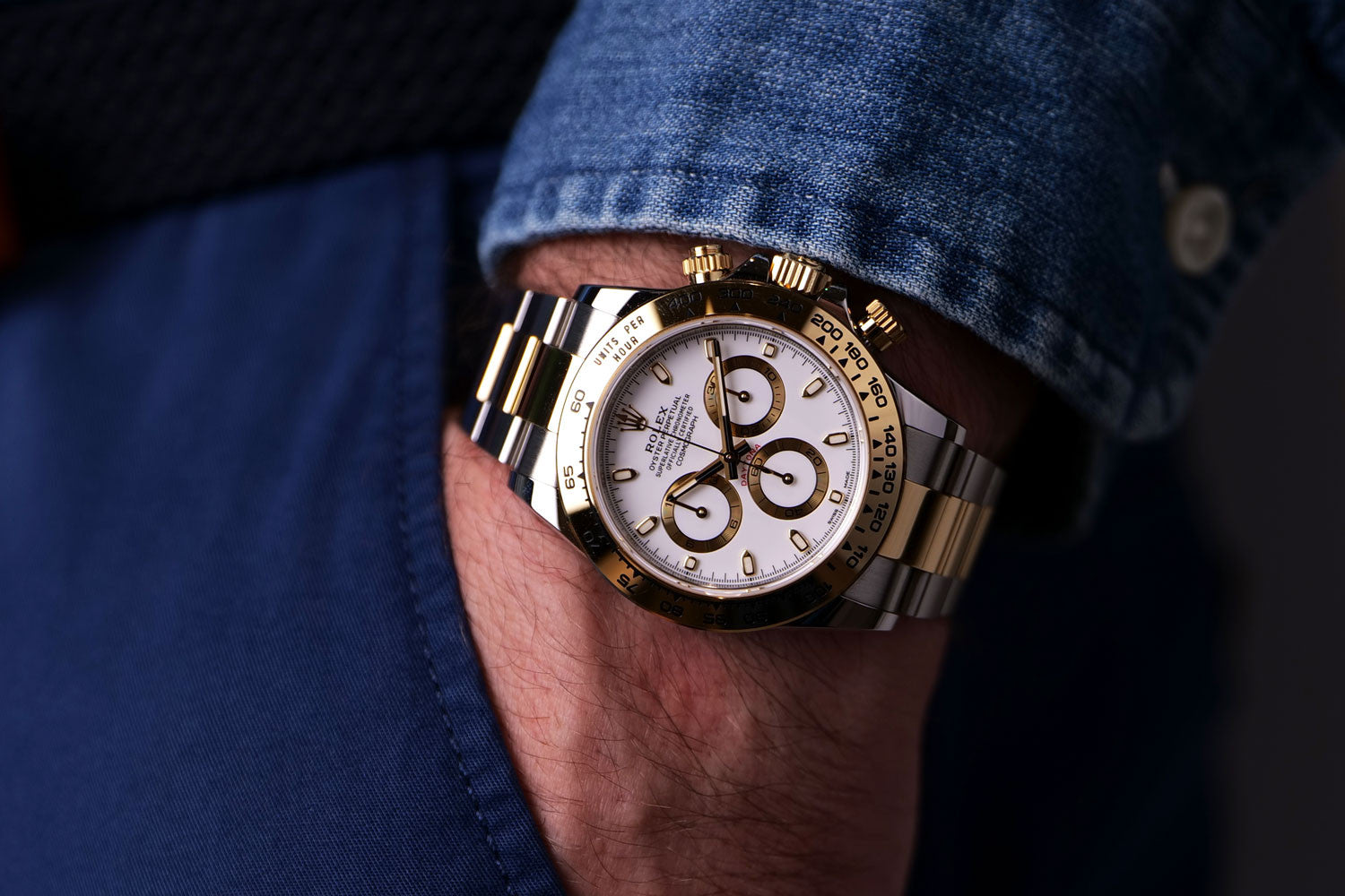 PRE-OWNED Rolex Cosmograph Daytona Gold & Steel 116503