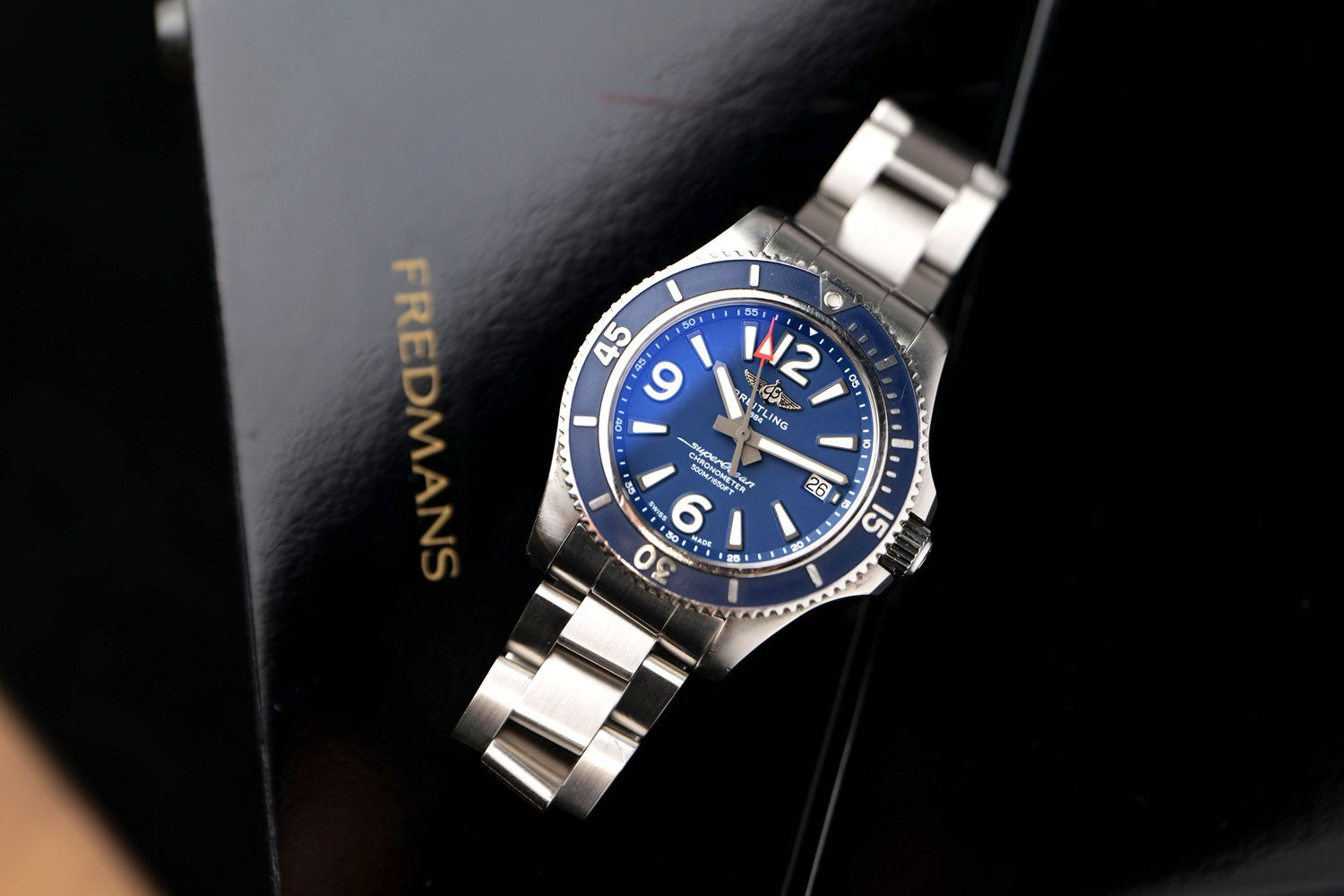 PRE-OWNED Breitling Superocean II Blue & Bracelet A17366D81C1A1