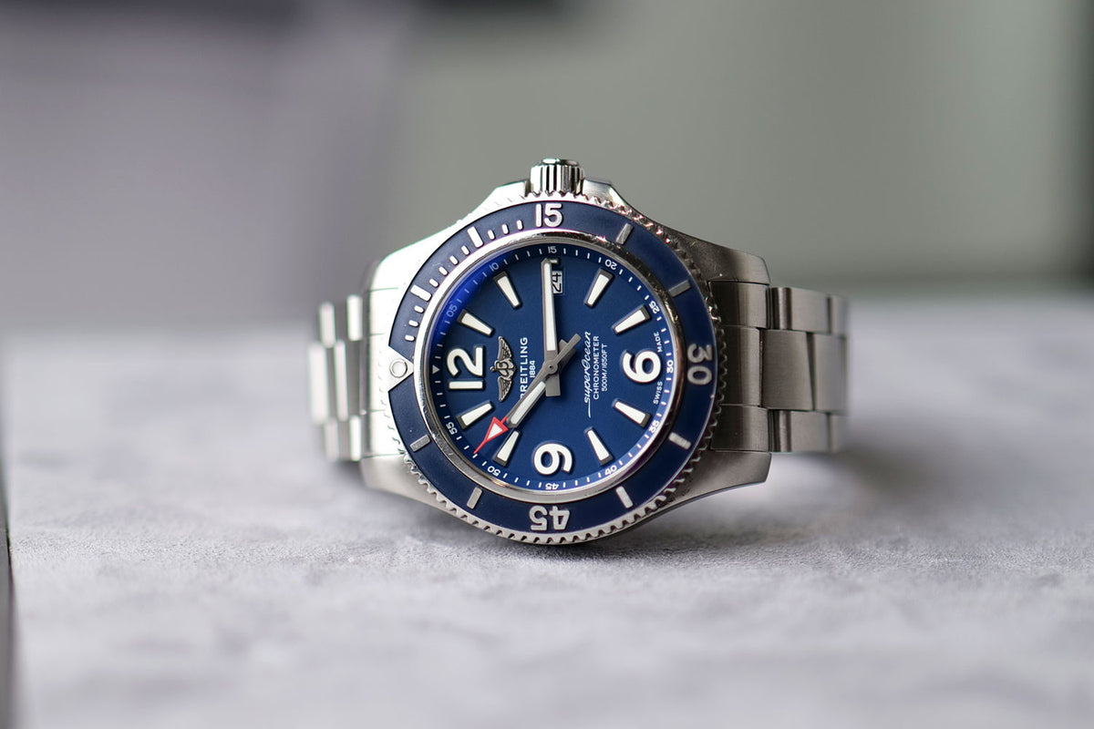PRE-OWNED Breitling Superocean II Blue & Bracelet A17366D81C1A1