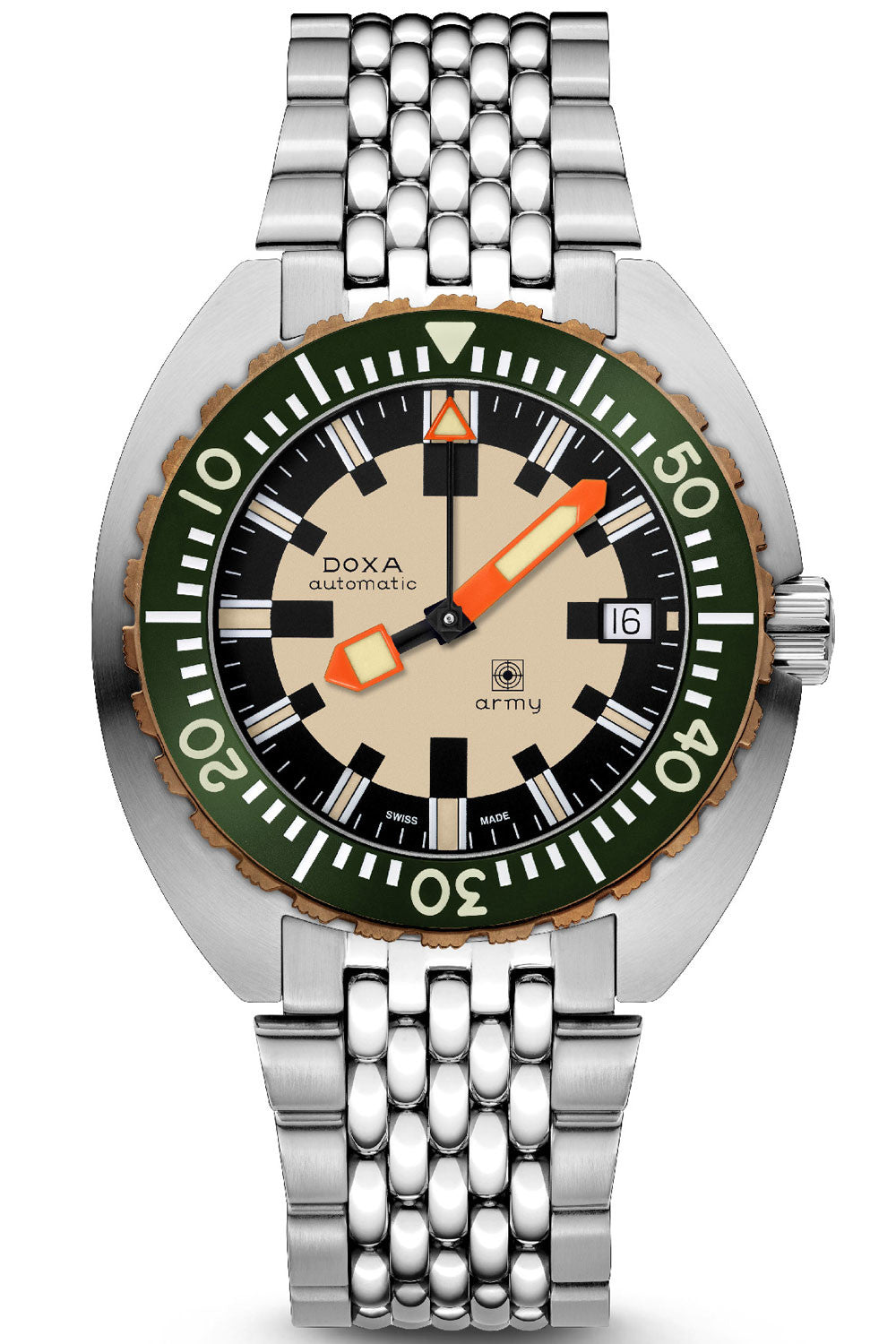 DOXA Army Green & Bronze Bezel, armband 785.60.031.10