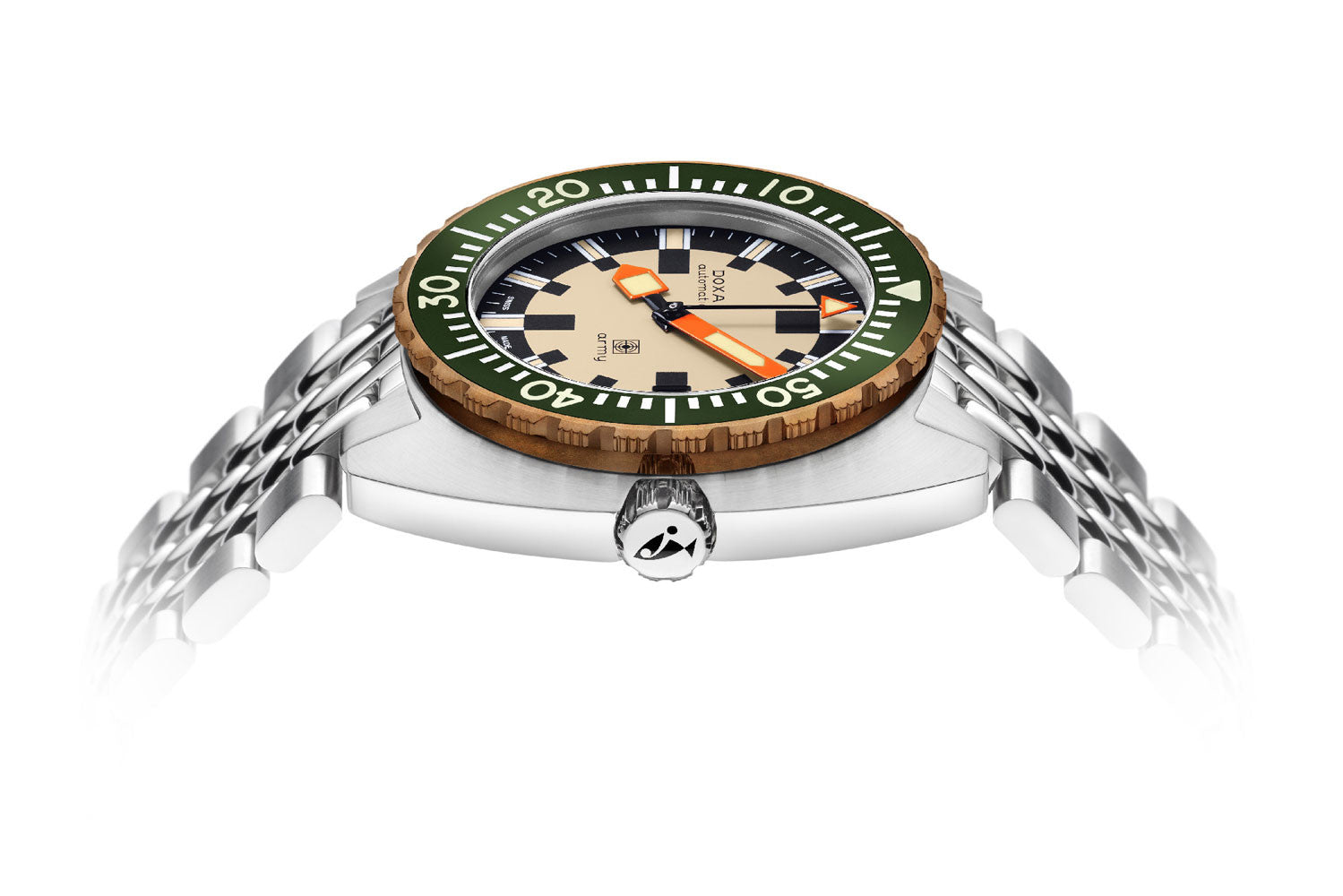 DOXA Army Green & Bronze Bezel, armband 785.60.031.10