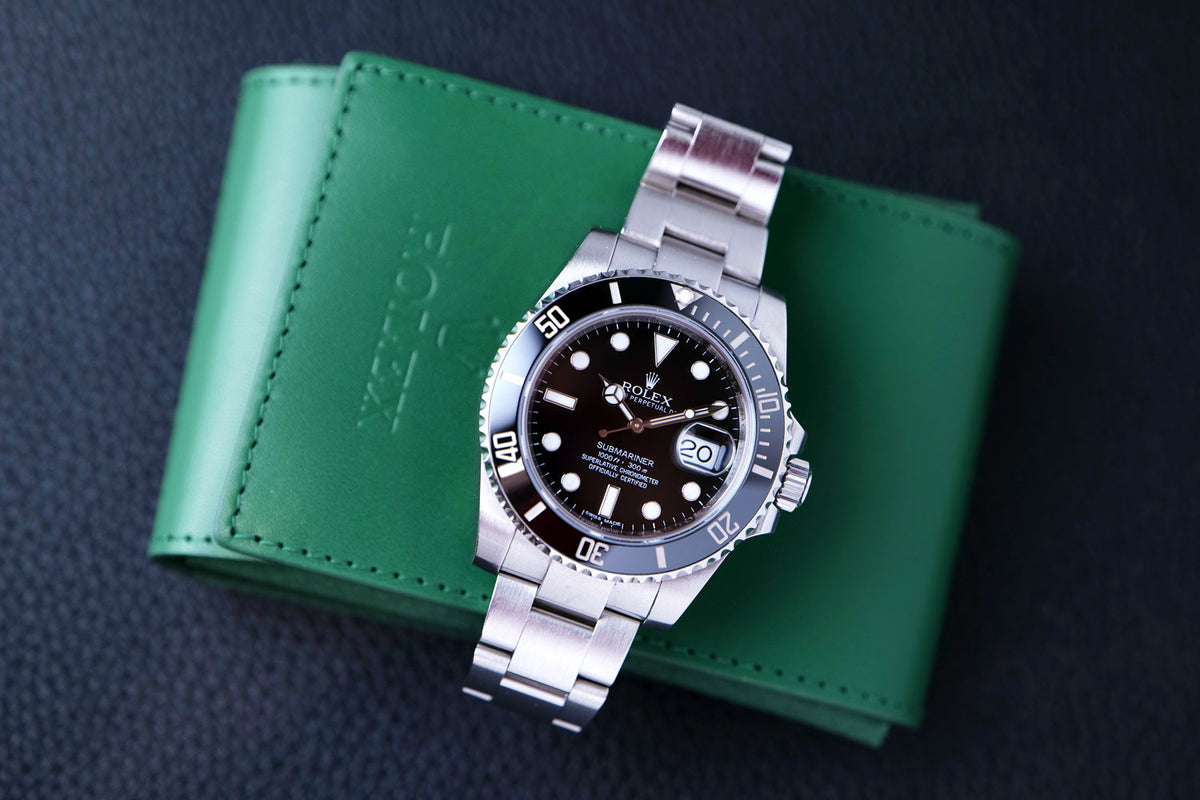 PRE-OWNED Rolex Submariner Date Black & Steel 116610LN Year 2013