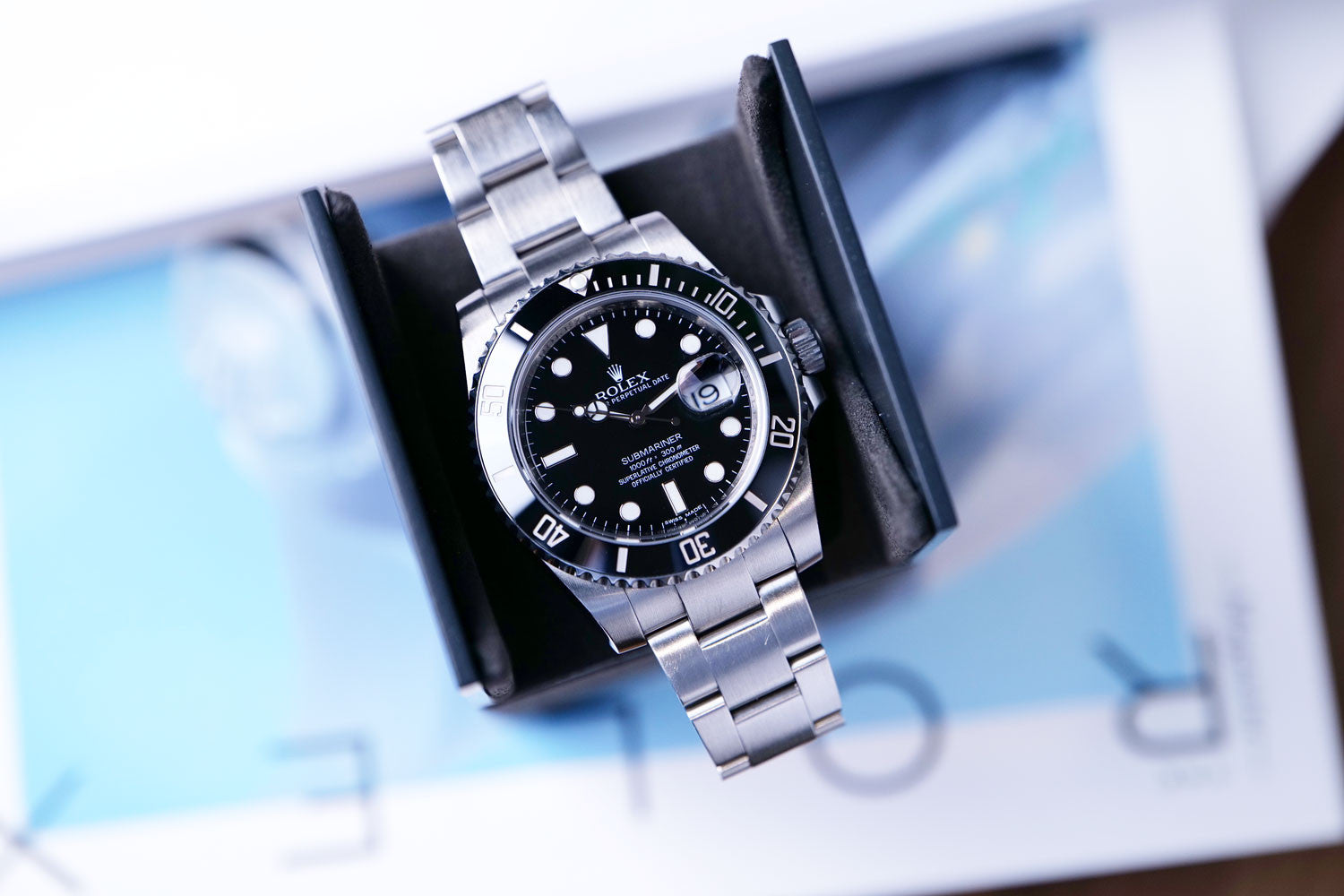 PRE-OWNED Rolex Submariner Date Black & Steel 116610LN Year 2013