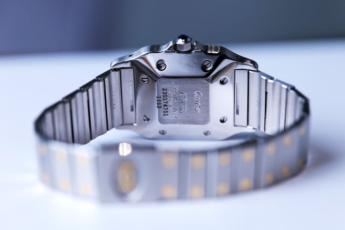 SOLD - PRE-OWNED Cartier Santos Galbee Gold & Steel 187901