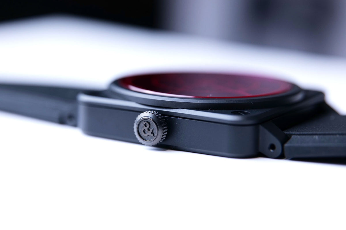 SÅLD - BEGAGNAD Bell&Ross Red Radar Ceramic Limited edition BR0392