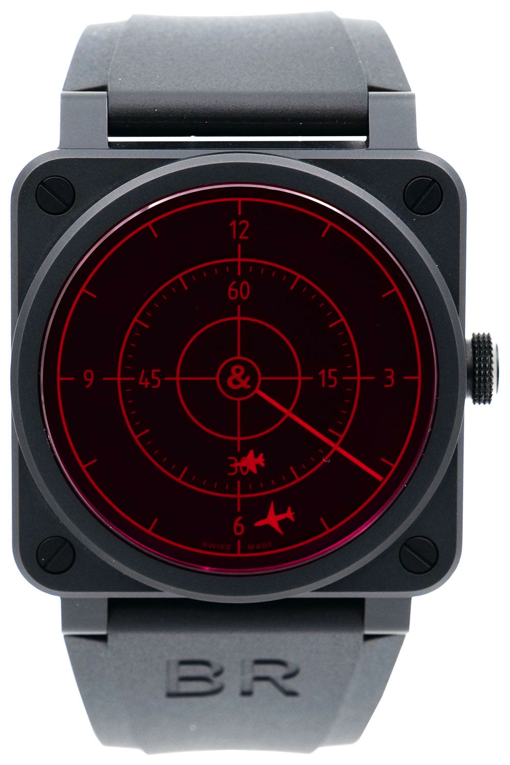 SÅLD - BEGAGNAD Bell&Ross Red Radar Ceramic Limited edition BR0392