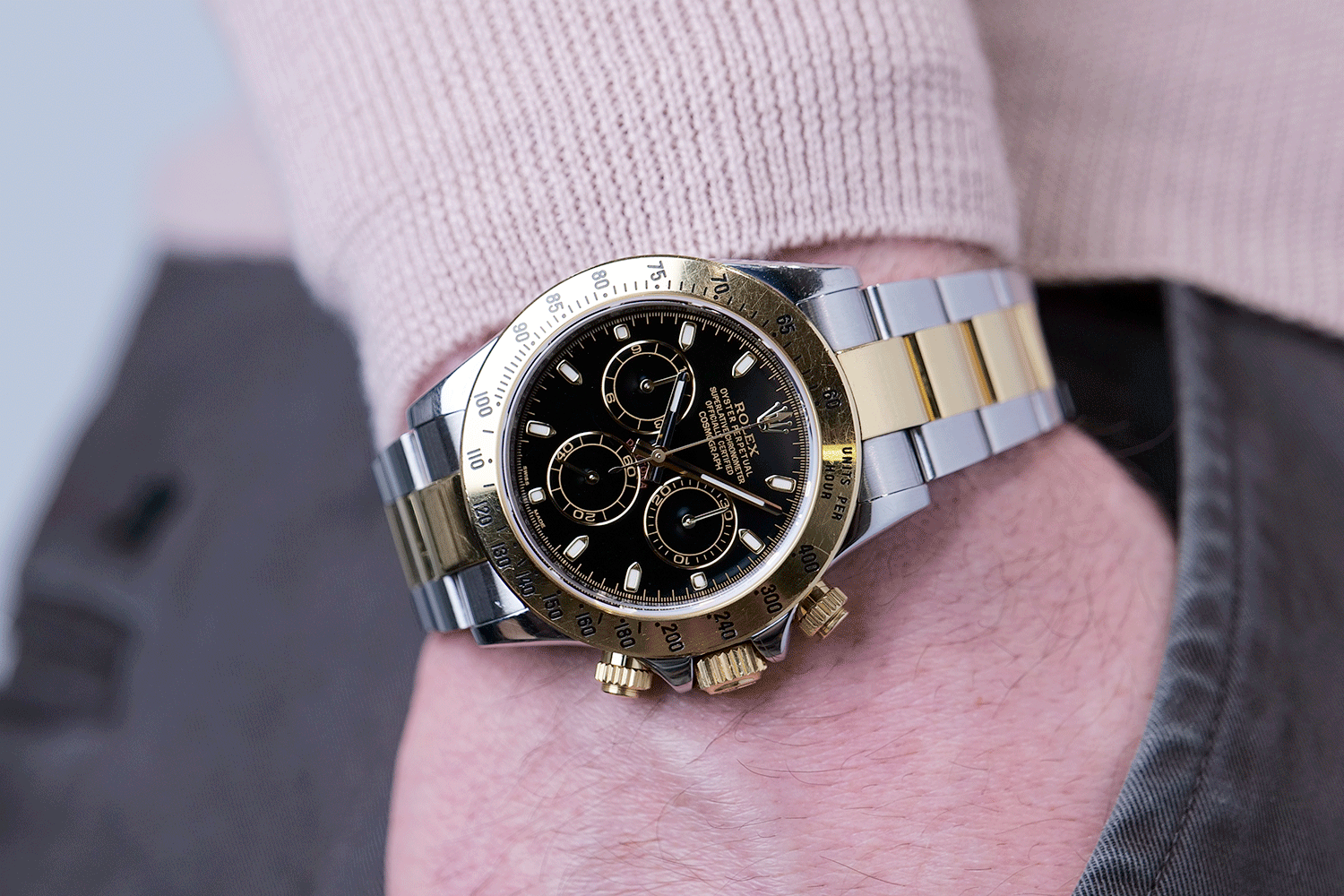 PRE-OWNED Rolex Daytona Gold & Steel 116523