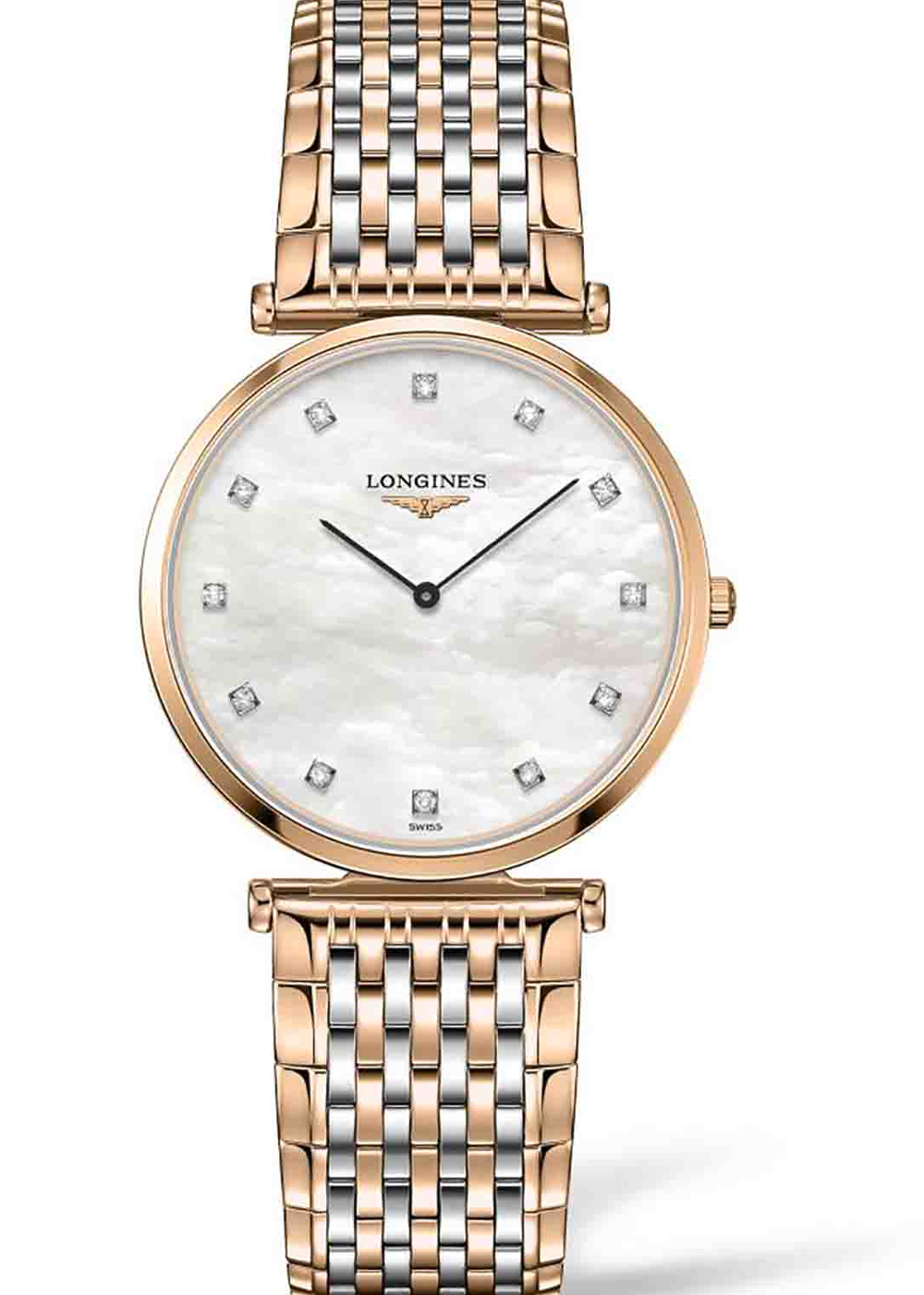 Longines La Grande Classique Longines La Grande Classique 33mm 12 diamanter pärlemor & roséguld PVD L47091887