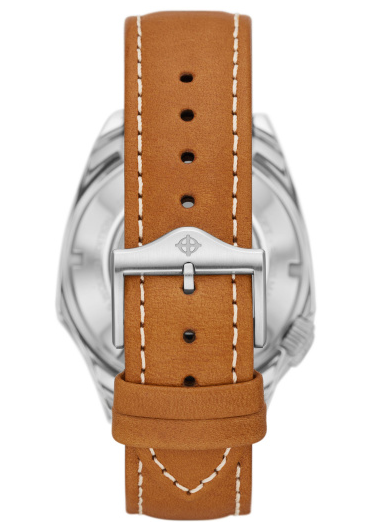 Zodiac Olympos STP 1-11 Swiss Automatic med tre visare brunt läder med grön urtavla ZO9713