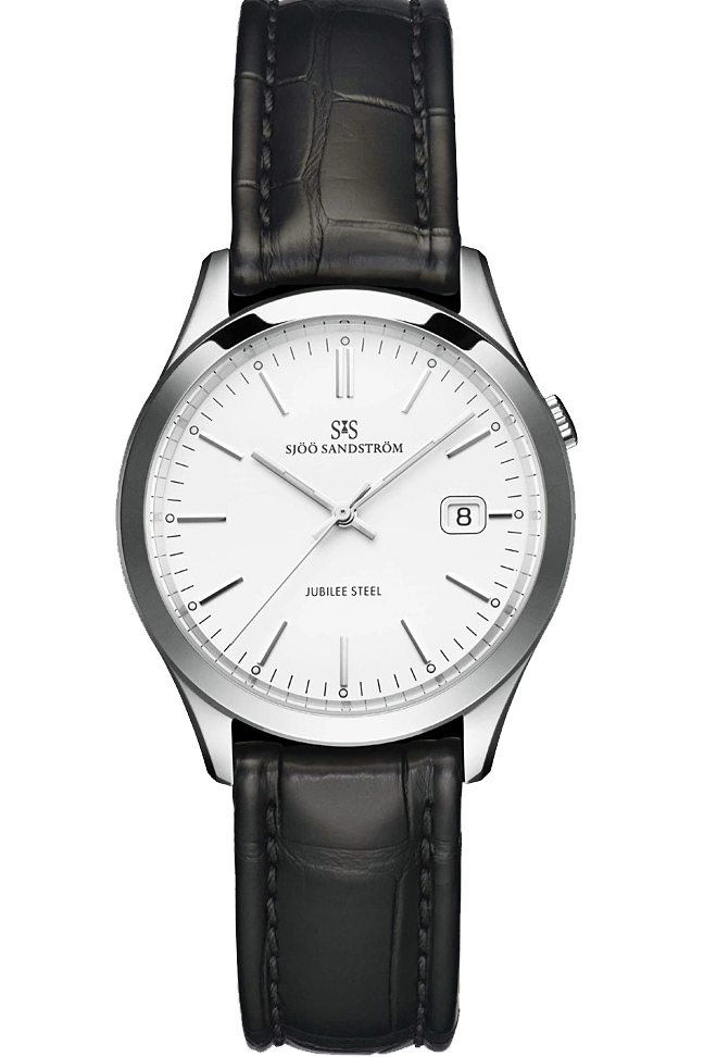 Sjöö Sandström Jubilee Steel Quartz 40mm White/Black Calf 019030